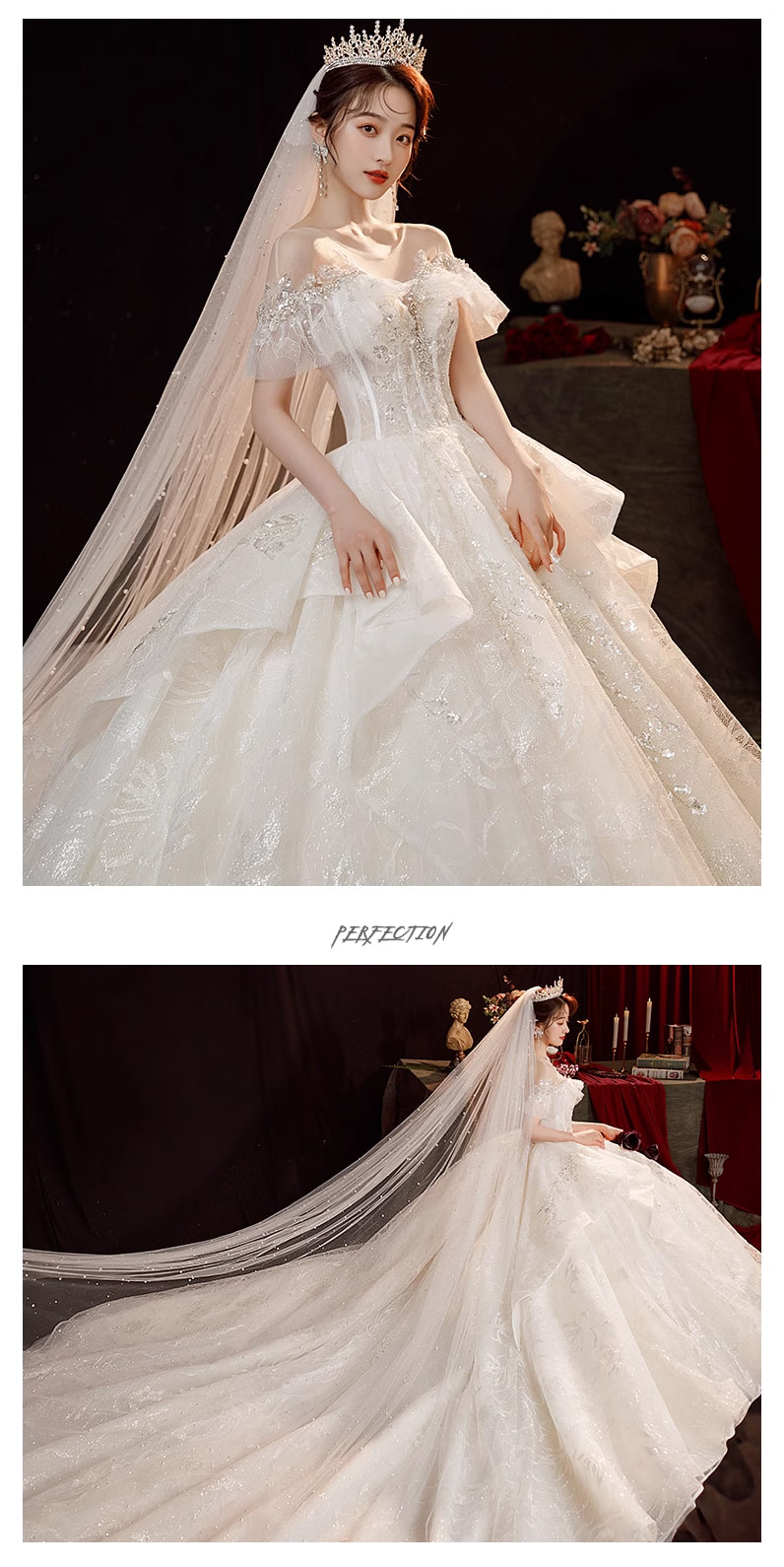 Luxury-French-Hepburn-Style-Off-the-Shoulder-Big-Trailing-Wedding-Dress13