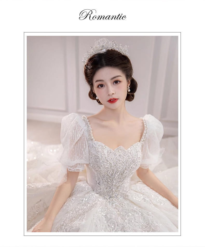 Luxury-Shining-Square-Neck-Lace-White-Long-Flowing-Wedding-Dress09