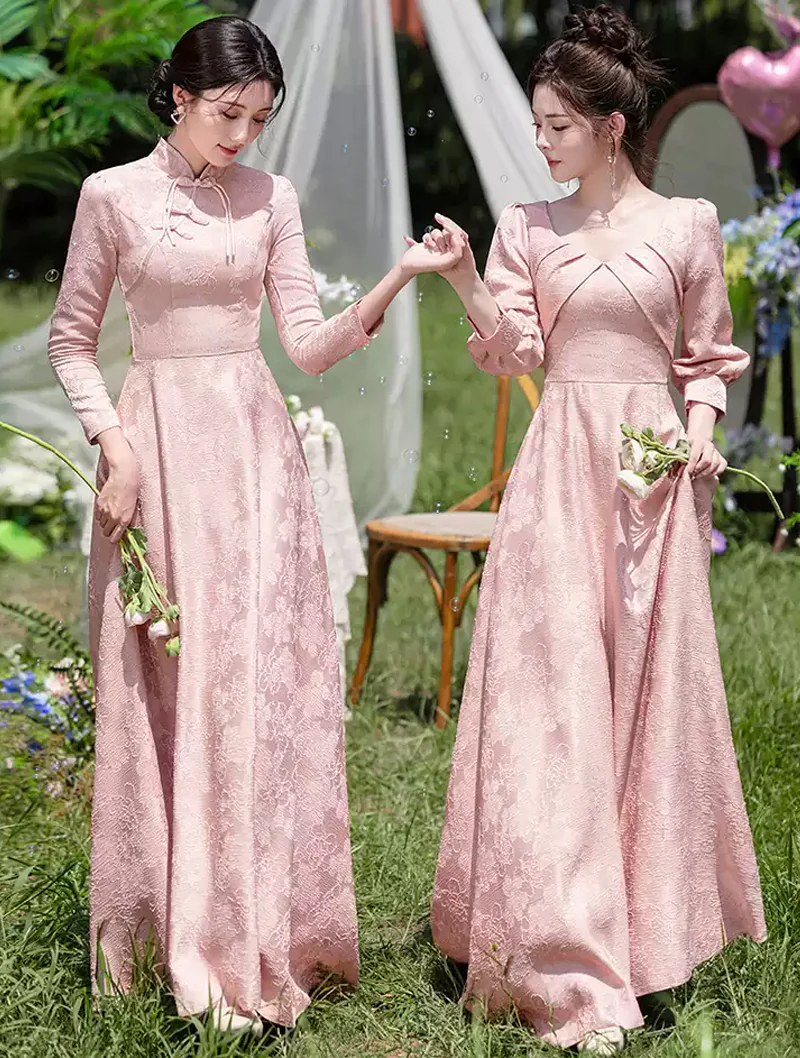sachin and babi light blue dress Long Sleeve Bridesmaid Dresses for a Cosy and Stylish Look main image 0