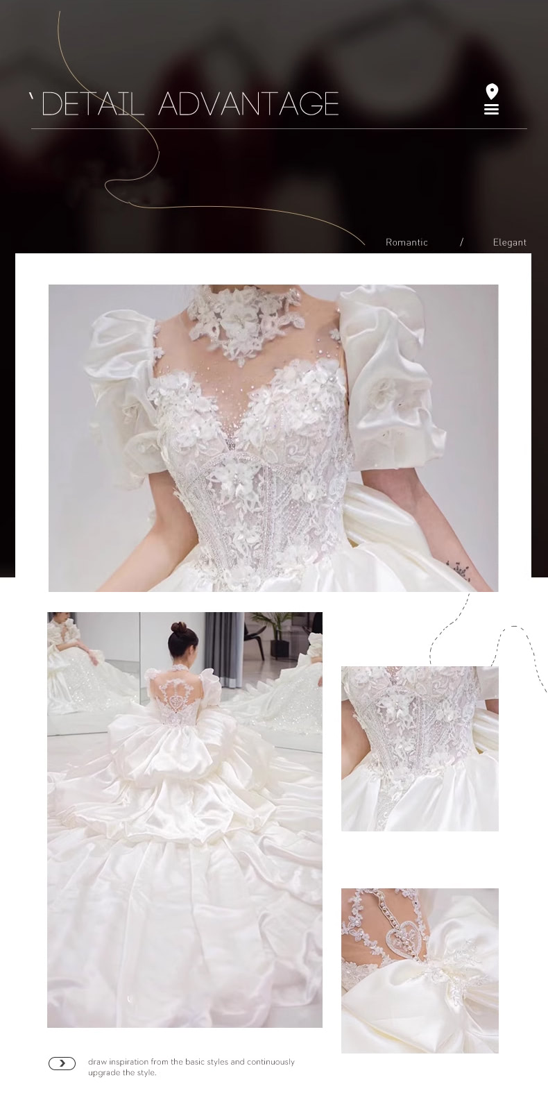 Retro-Princess-Embroidery-Puff-Sleeves-White-Satin-Bride-Wedding-Dress10