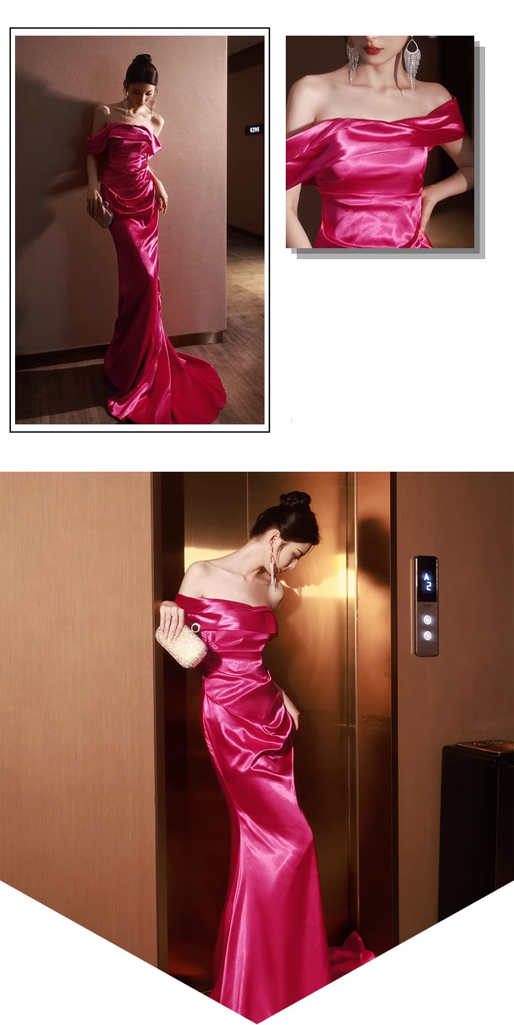 Sexy-Rose-Red-Off-Shoulder-Satin-Fishtail-Evening-Dress-Maxi-Gown07