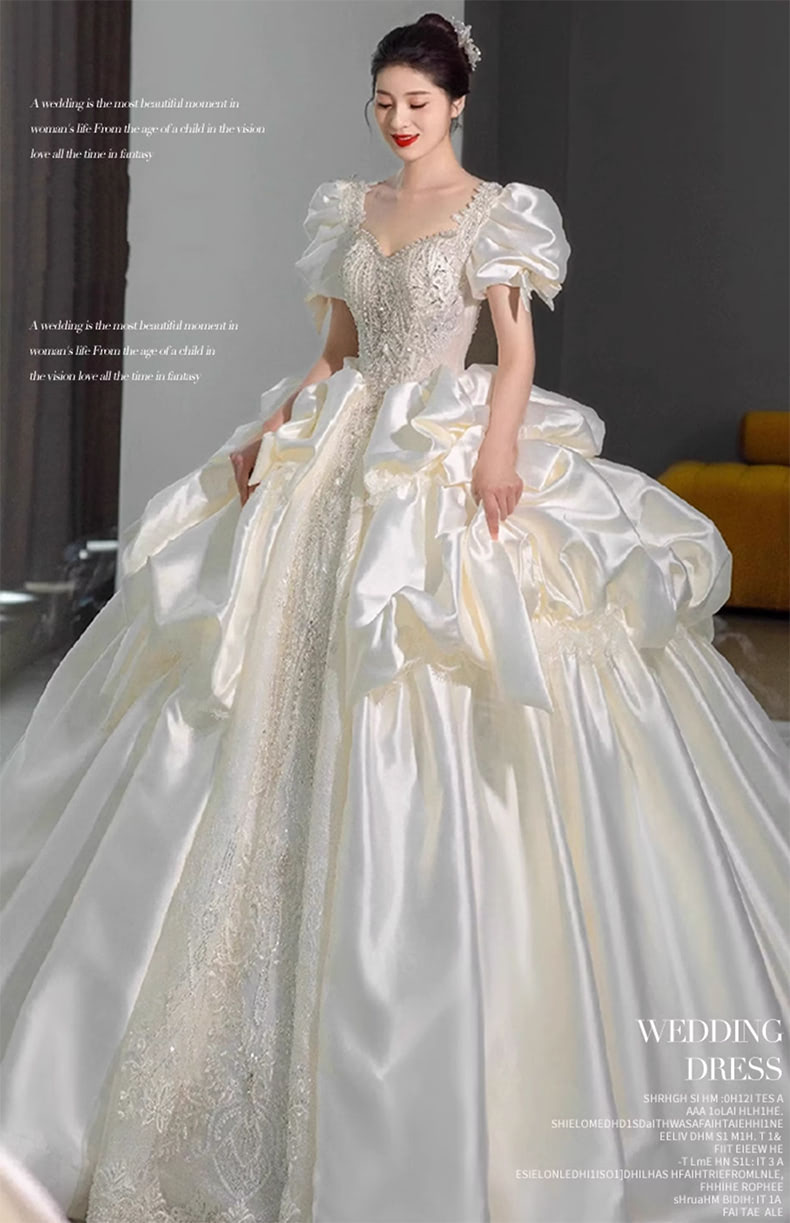 Sexy-Square-Neck-Short-Sleeve-White-Satin-Wedding-Dress-with-Long-Train08