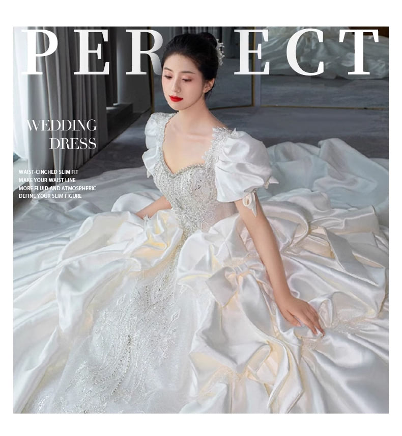 Sexy-Square-Neck-Short-Sleeve-White-Satin-Wedding-Dress-with-Long-Train09