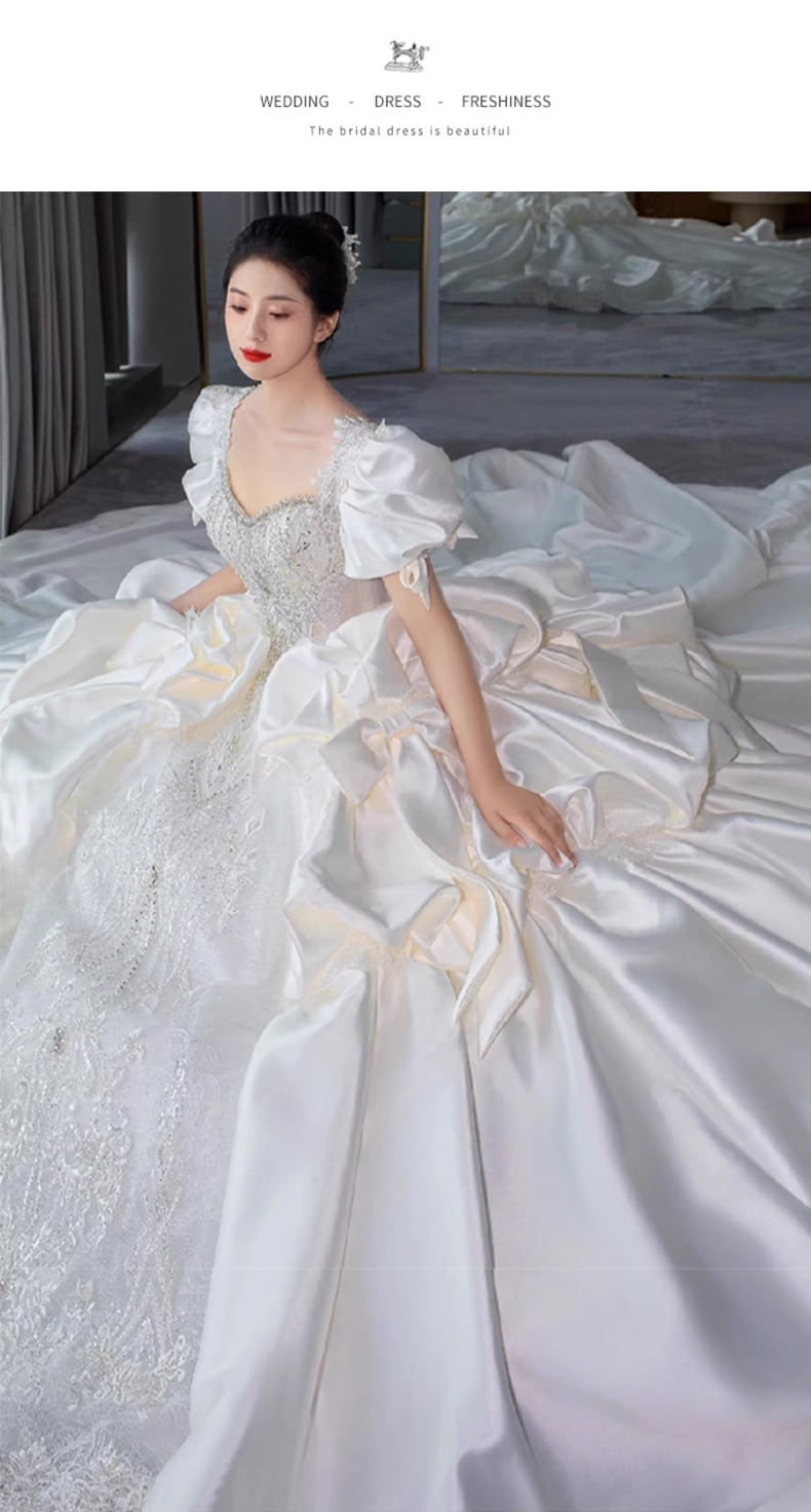 Sexy-Square-Neck-Short-Sleeve-White-Satin-Wedding-Dress-with-Long-Train11