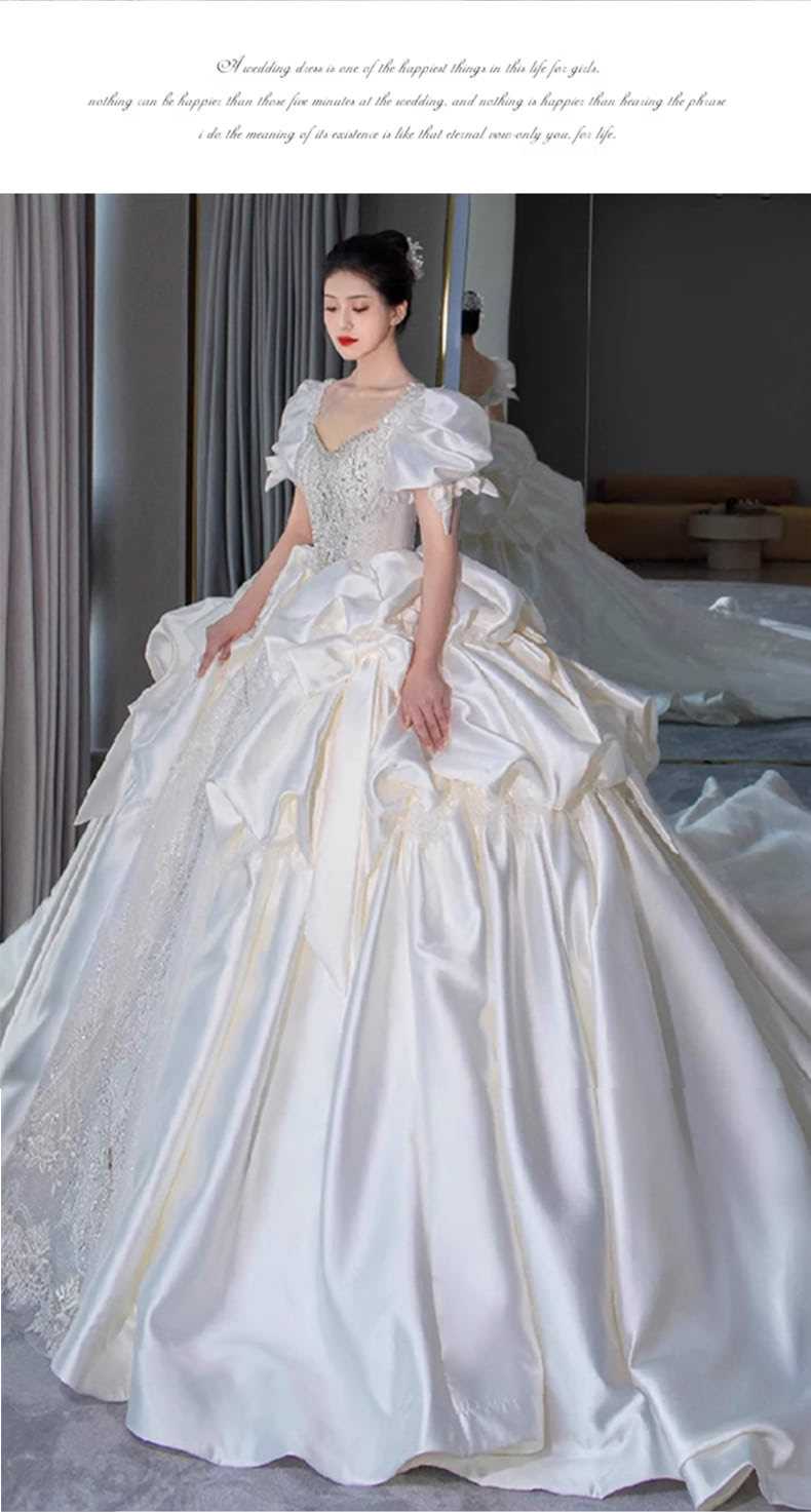 Sexy-Square-Neck-Short-Sleeve-White-Satin-Wedding-Dress-with-Long-Train12