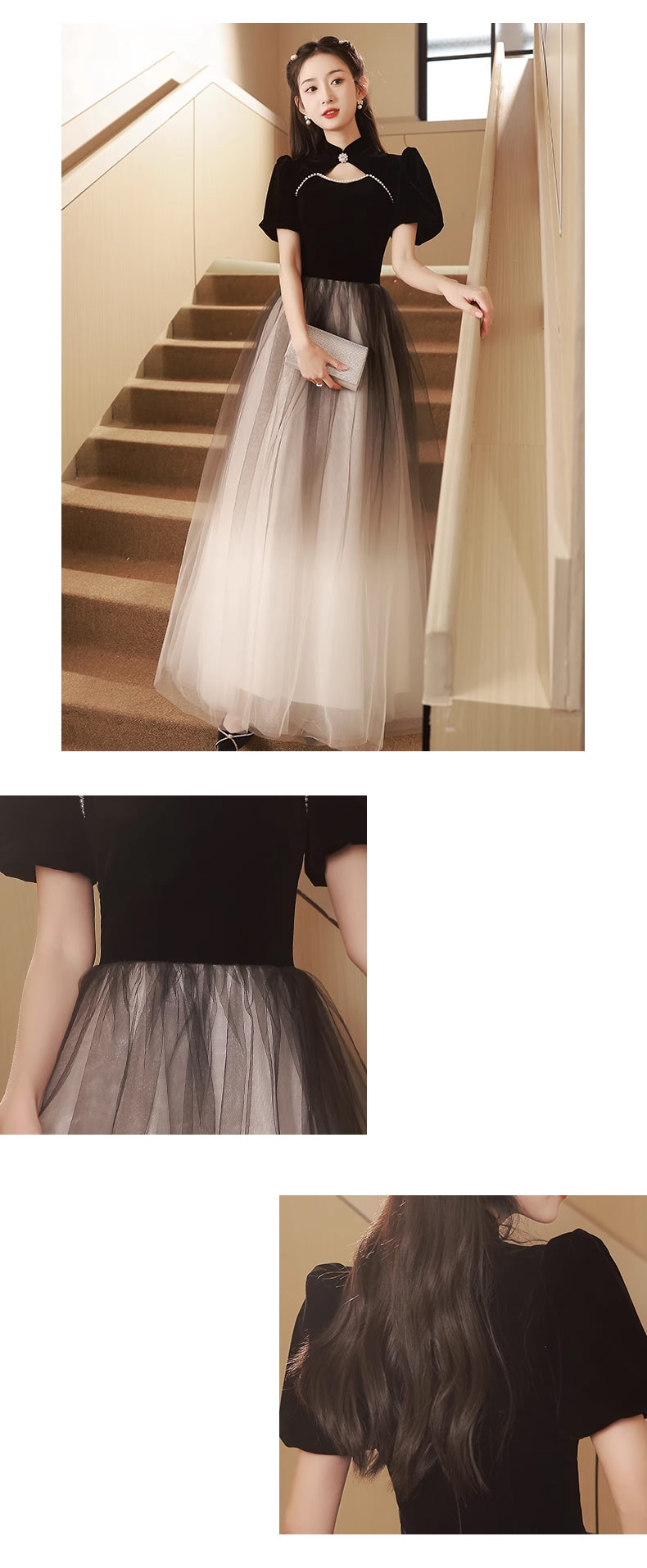 Simple-Gradient-Black-Tulle-Long-Prom-Dress-Formal-Evening-Gowns09