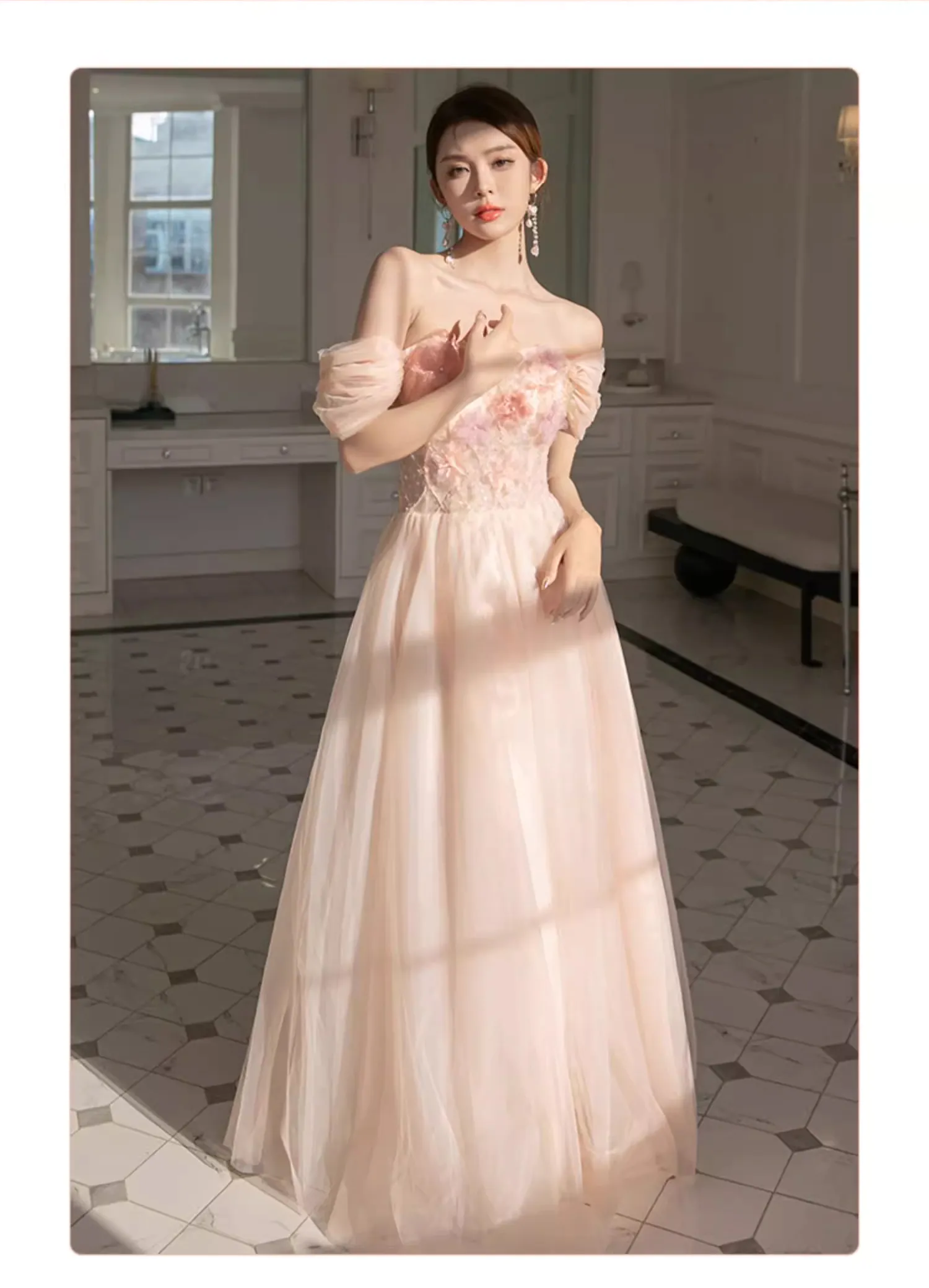 Sweet-Embroidery-Summer-Floral-Pink-Chiffon-Bridesmaid-Long-Dress21