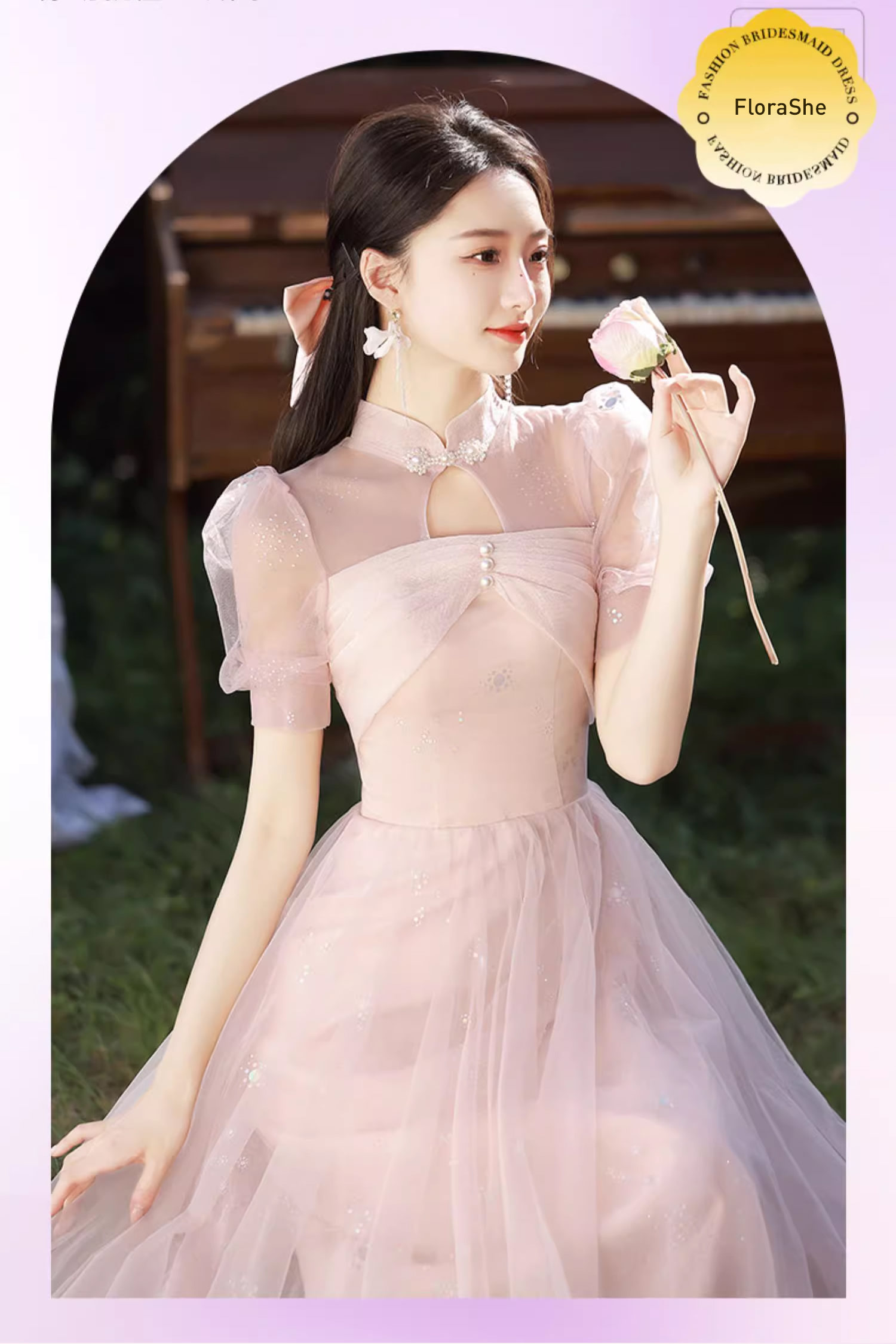 Sweet-Princess-Pink-Graduation-Birthday-Party-Bridesmaid-Long-Dress10