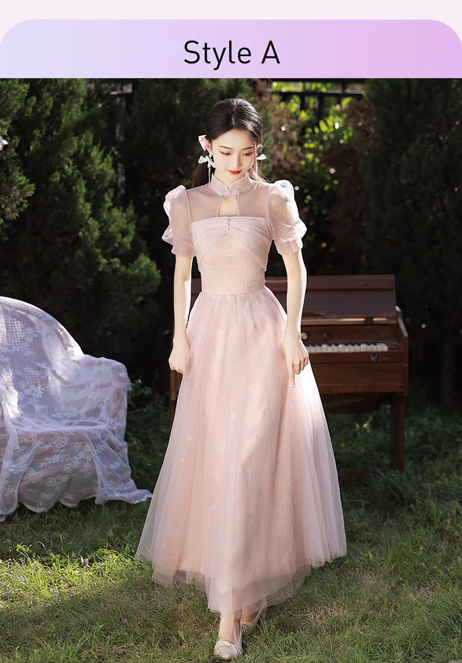 Sweet-Princess-Pink-Graduation-Birthday-Party-Bridesmaid-Long-Dress16
