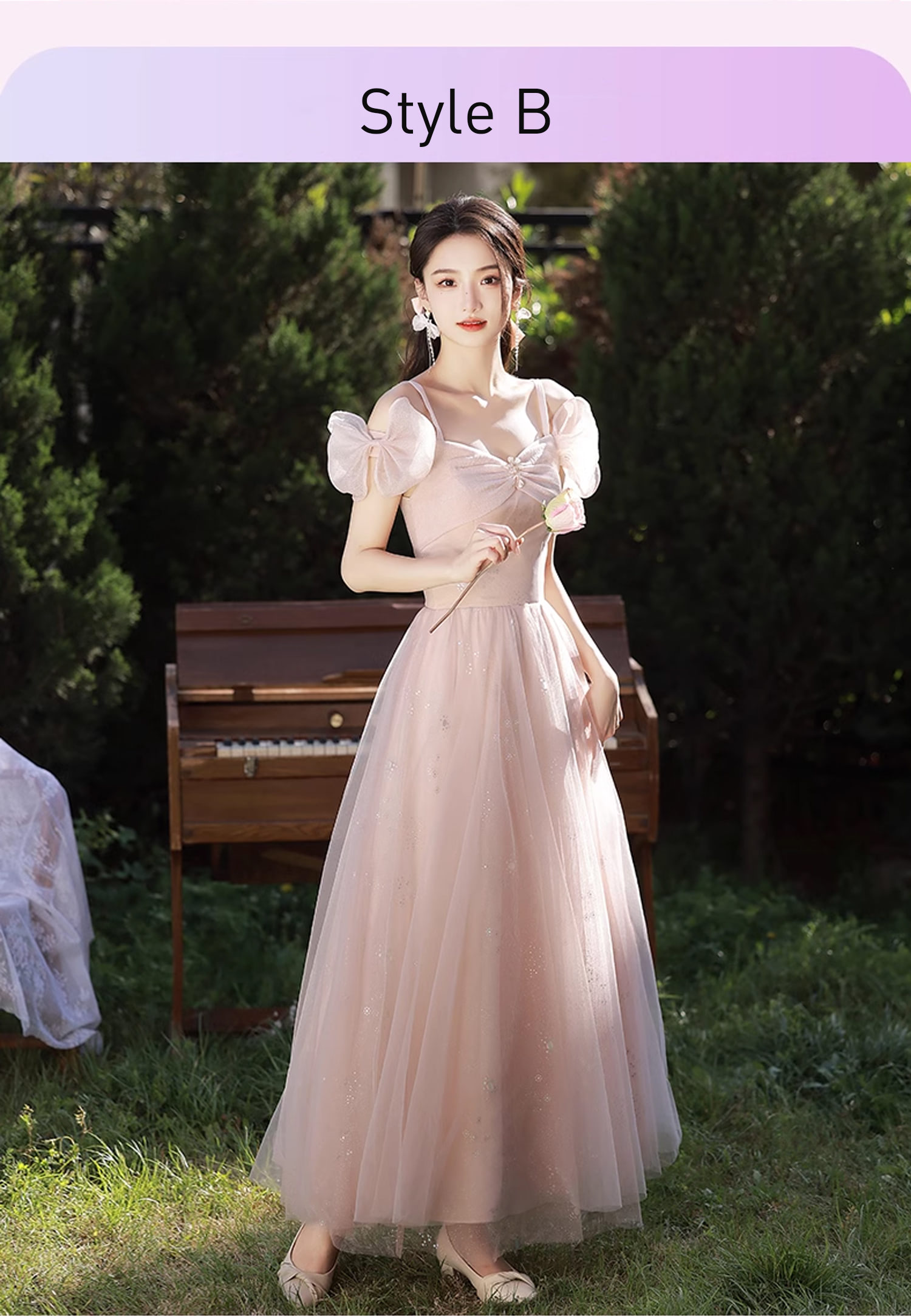 Sweet-Princess-Pink-Graduation-Birthday-Party-Bridesmaid-Long-Dress19