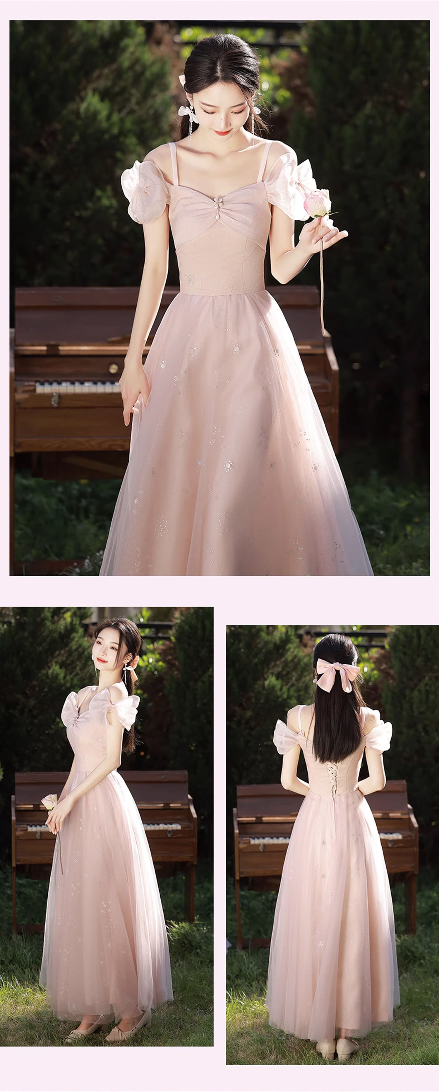 Sweet-Princess-Pink-Graduation-Birthday-Party-Bridesmaid-Long-Dress20