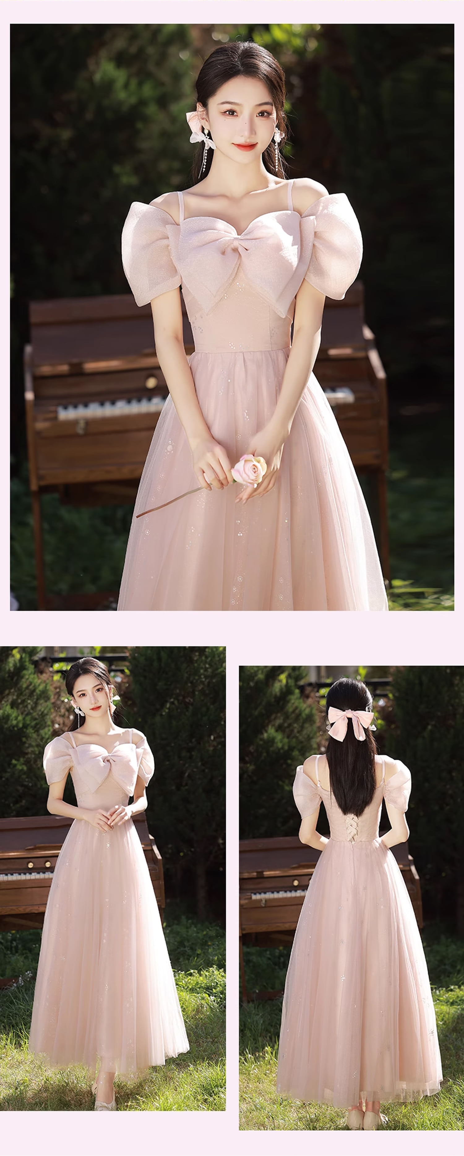 Sweet-Princess-Pink-Graduation-Birthday-Party-Bridesmaid-Long-Dress23