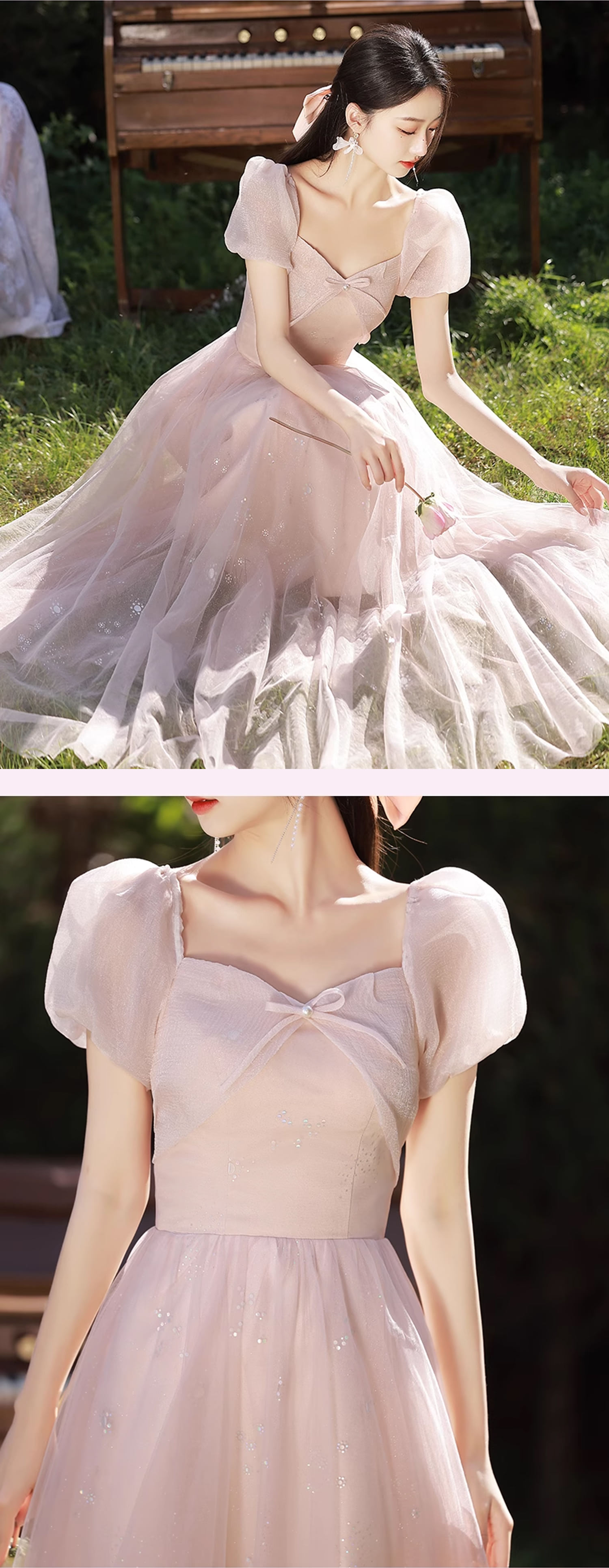 Sweet-Princess-Pink-Graduation-Birthday-Party-Bridesmaid-Long-Dress27