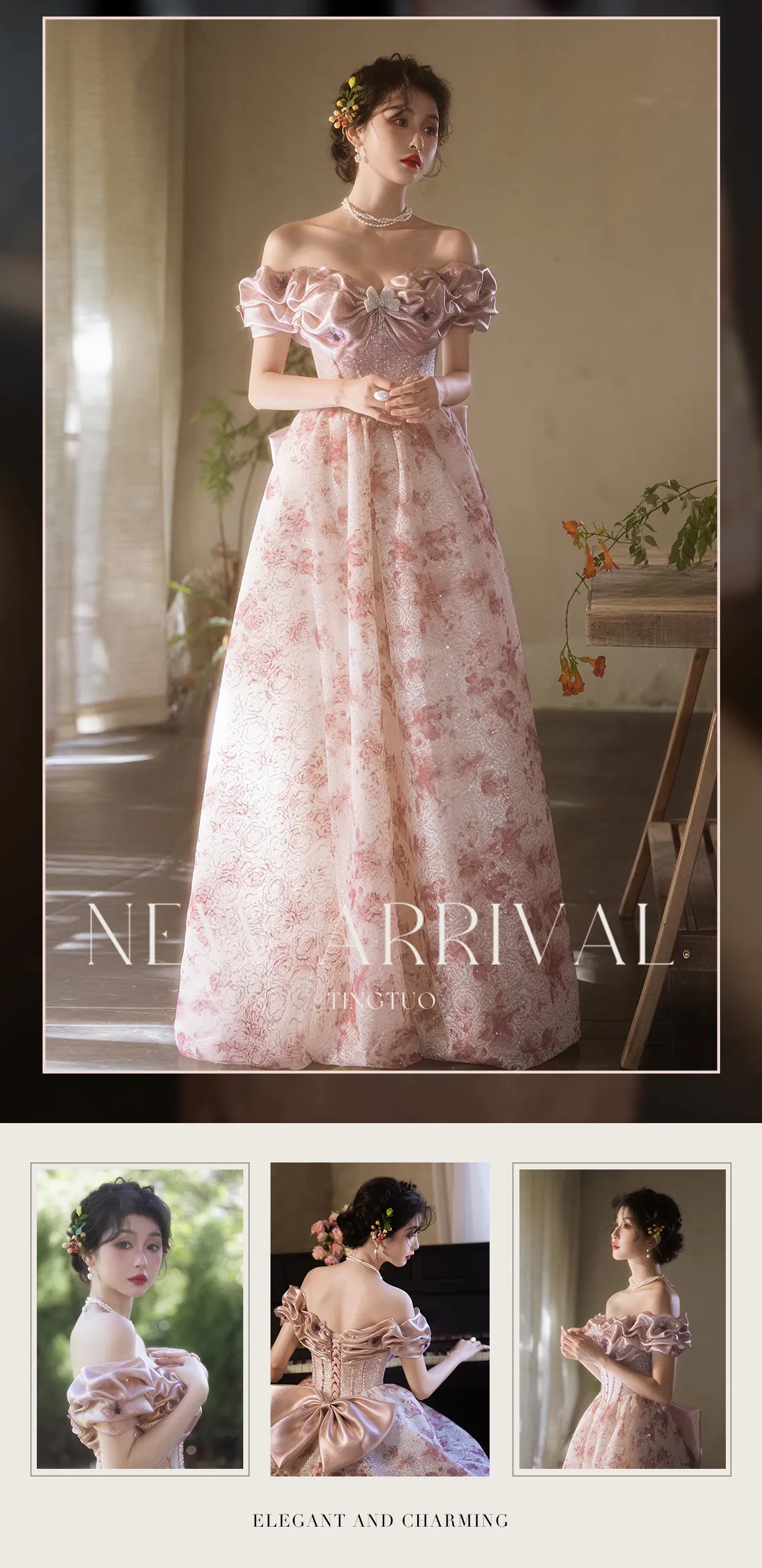 French-Vintage-Off-Shoulder-Wedding-Engagement-Cocktail-Couture-Dress07