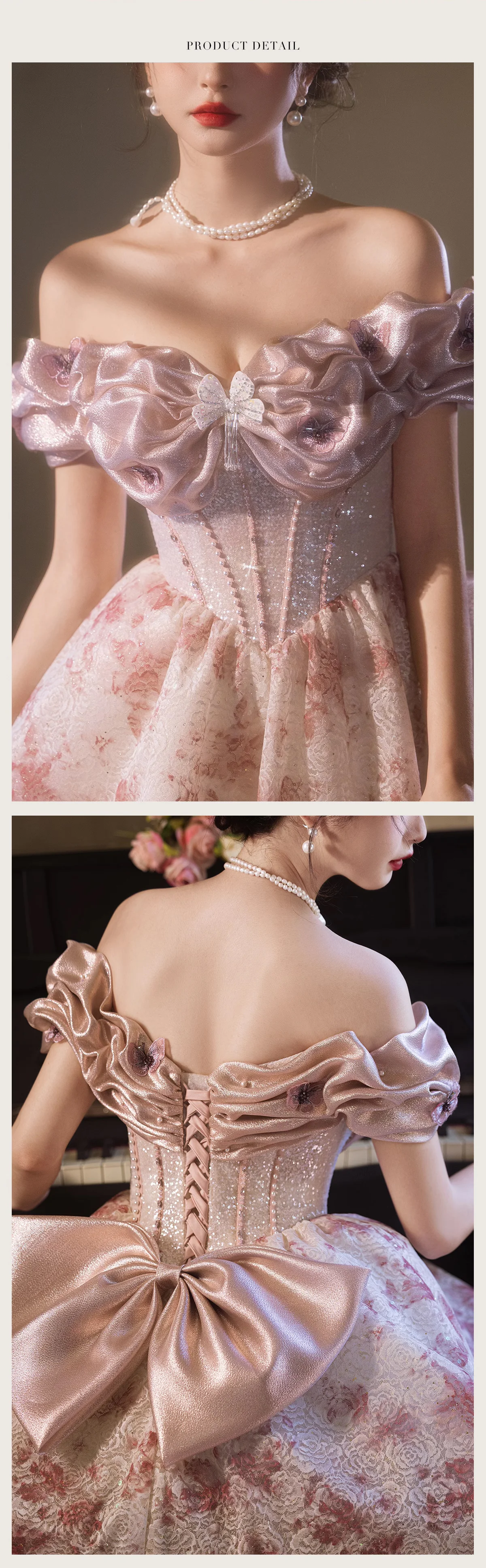 French-Vintage-Off-Shoulder-Wedding-Engagement-Cocktail-Couture-Dress09
