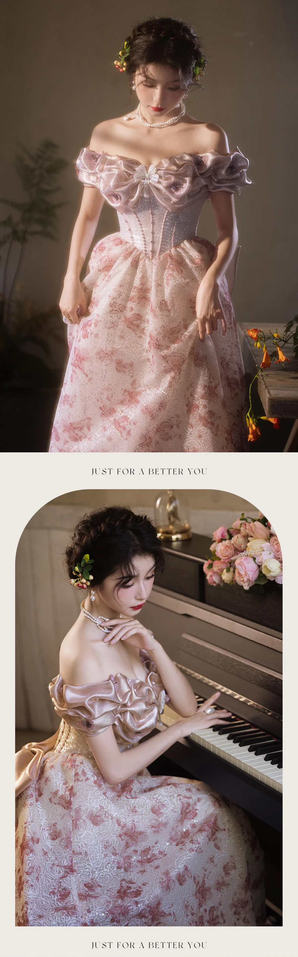 French-Vintage-Off-Shoulder-Wedding-Engagement-Cocktail-Couture-Dress13