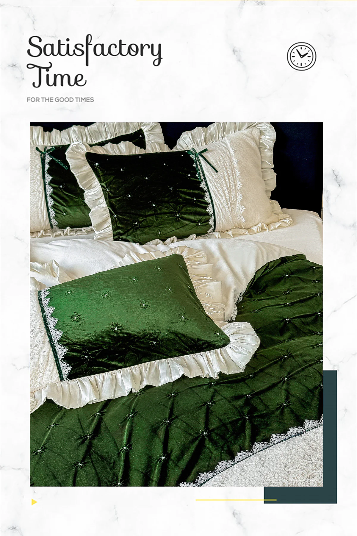 Fuzzy-Emerald-Green-Tufted-250g-Full-Matte-Milk-Velvet-Bedding-4-Pcs-Set08