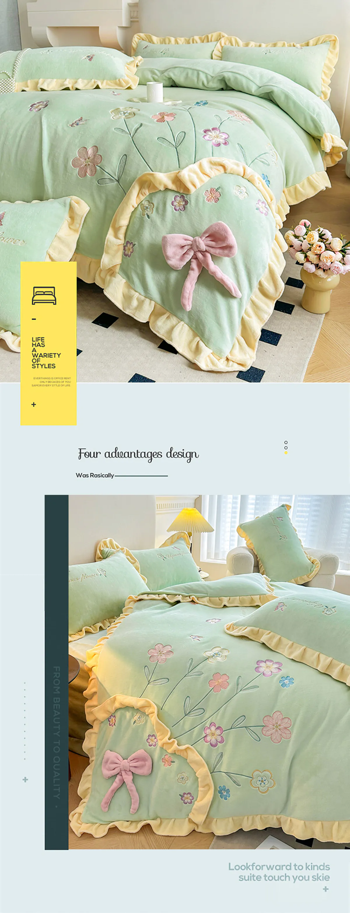 Romantic-Milk-Fiber-Comforter-Cover-Bed-Sheet-Pillowcases-4-Pcs-Set12