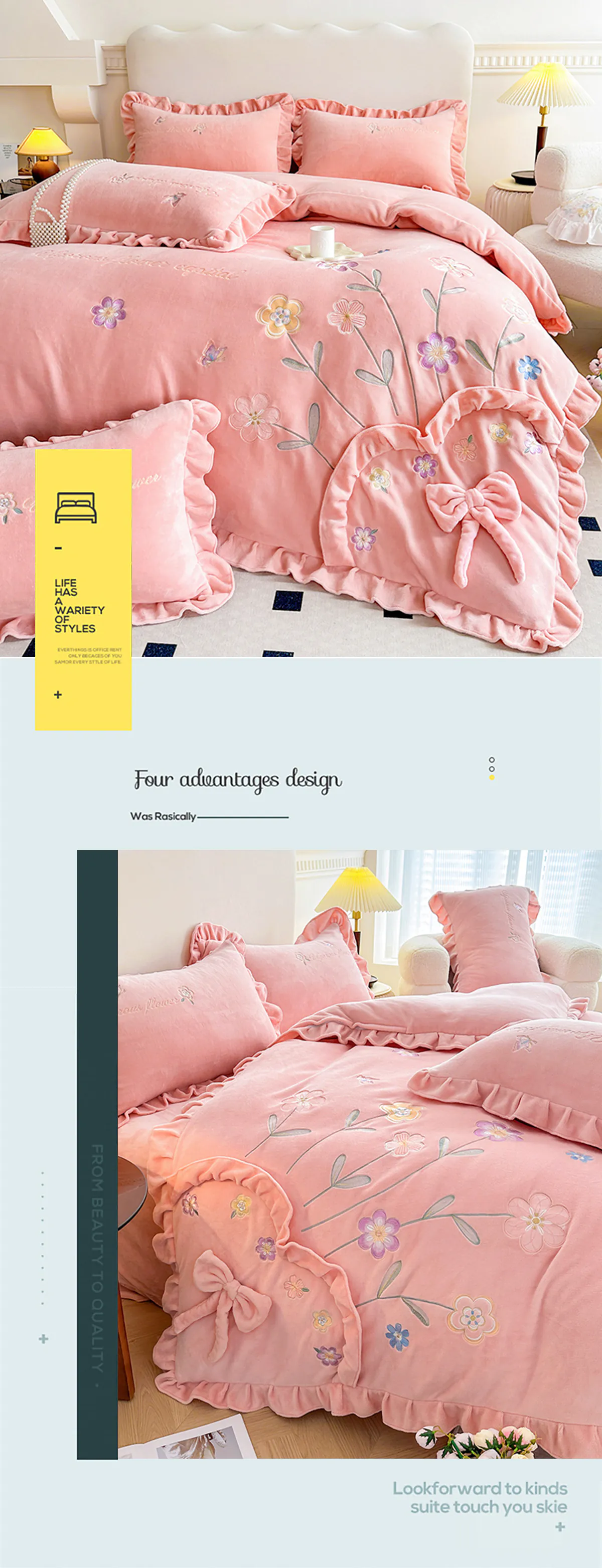 Romantic-Milk-Fiber-Comforter-Cover-Bed-Sheet-Pillowcases-4-Pcs-Set17