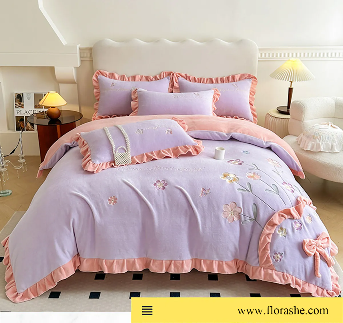 Romantic-Milk-Fiber-Comforter-Cover-Bed-Sheet-Pillowcases-4-Pcs-Set20