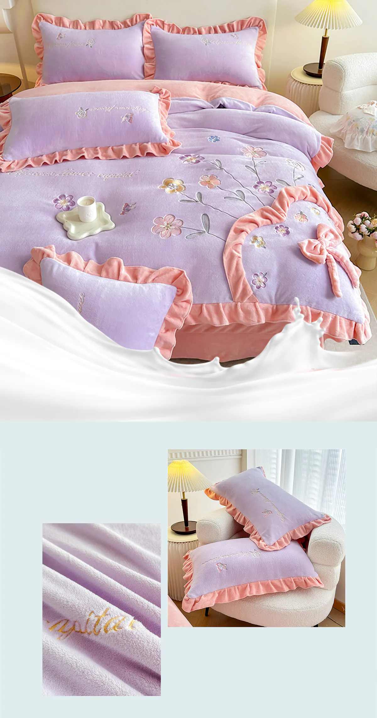 Romantic-Milk-Fiber-Comforter-Cover-Bed-Sheet-Pillowcases-4-Pcs-Set23