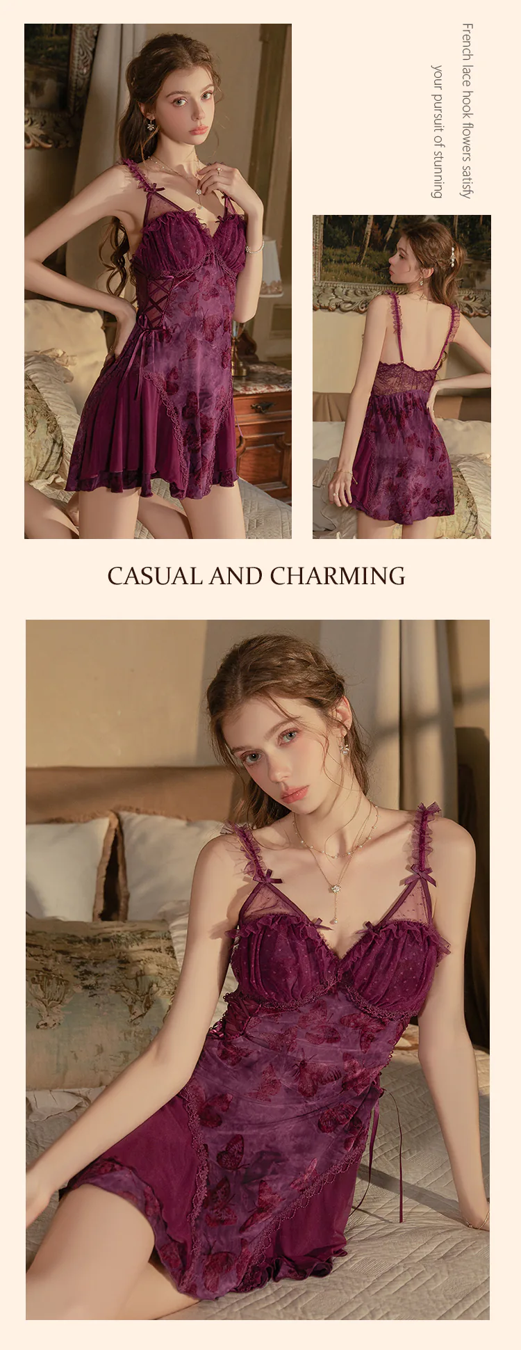 Romantic-Purple-Butterfly-Flocked-Ruffle-Hem-Sheer-Mesh-Chemise-Nightgown10