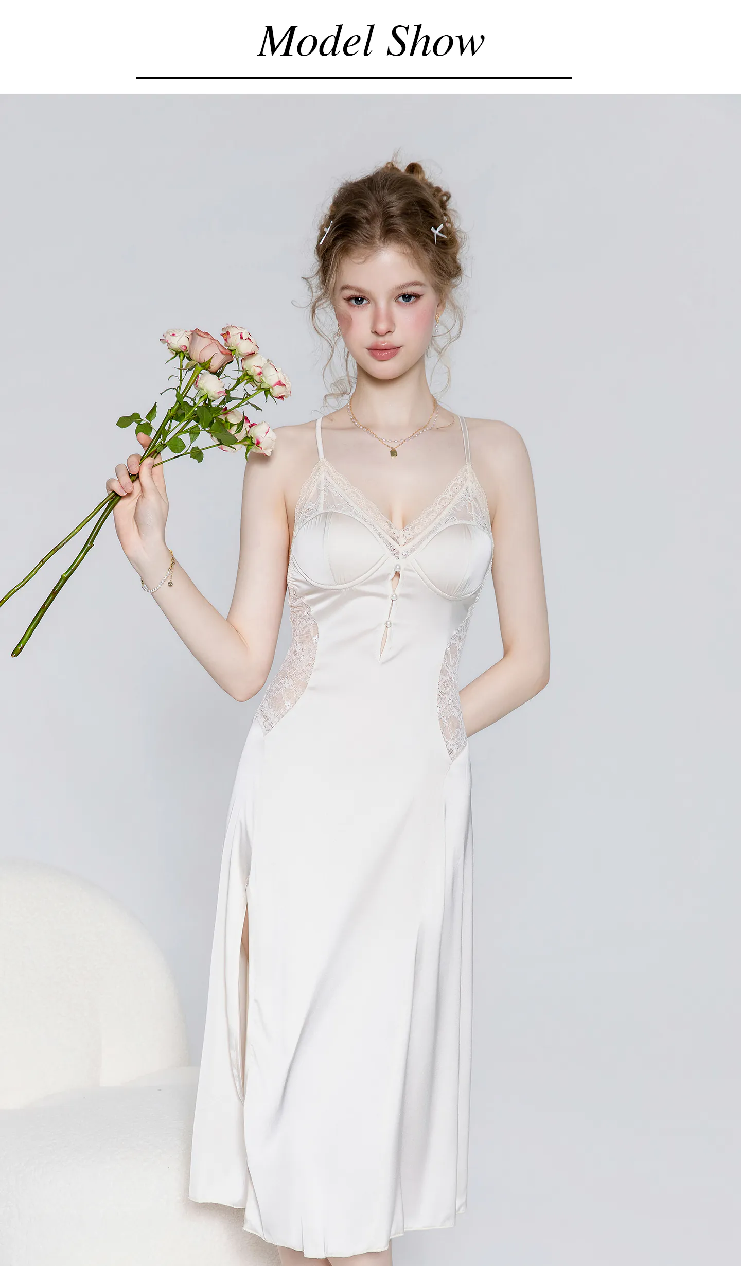 Sexy-Backless-Deep-V-Neck-High-Slit-Lace-Babydoll-Nightgown-Sleepwear14