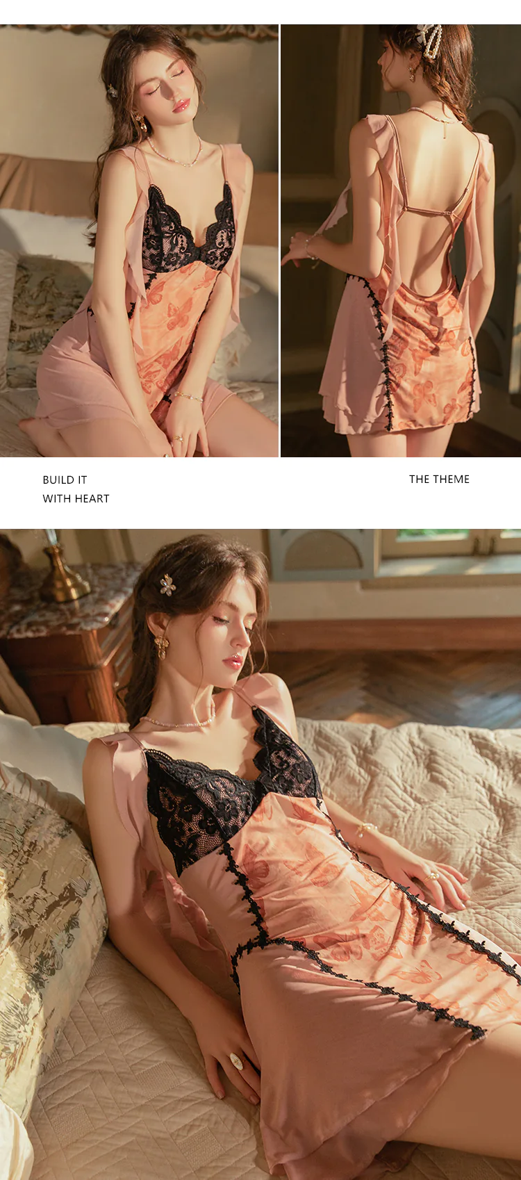 Sexy-Backless-Flocked-Butterfly-Print-Lace-Trim-Mesh-Padded-Nightdress13