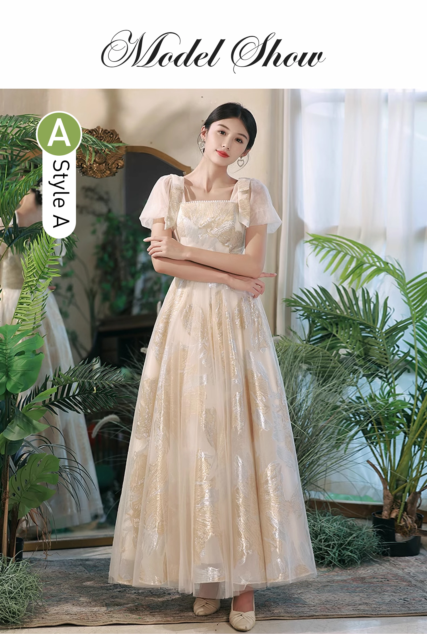 Sweet-French-Style-Bridesmaid-Dress-Party-Gown-with-Short-Sleeves15