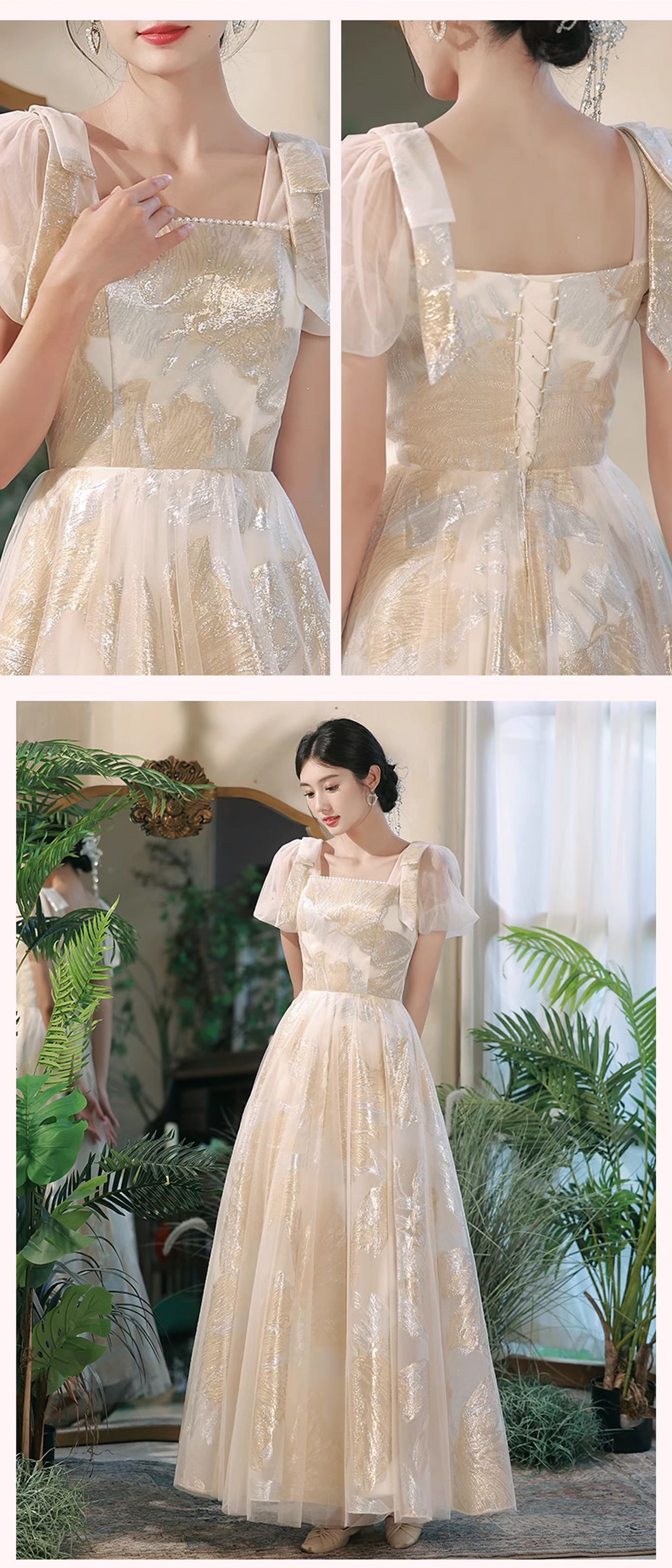 Sweet-French-Style-Bridesmaid-Dress-Party-Gown-with-Short-Sleeves16