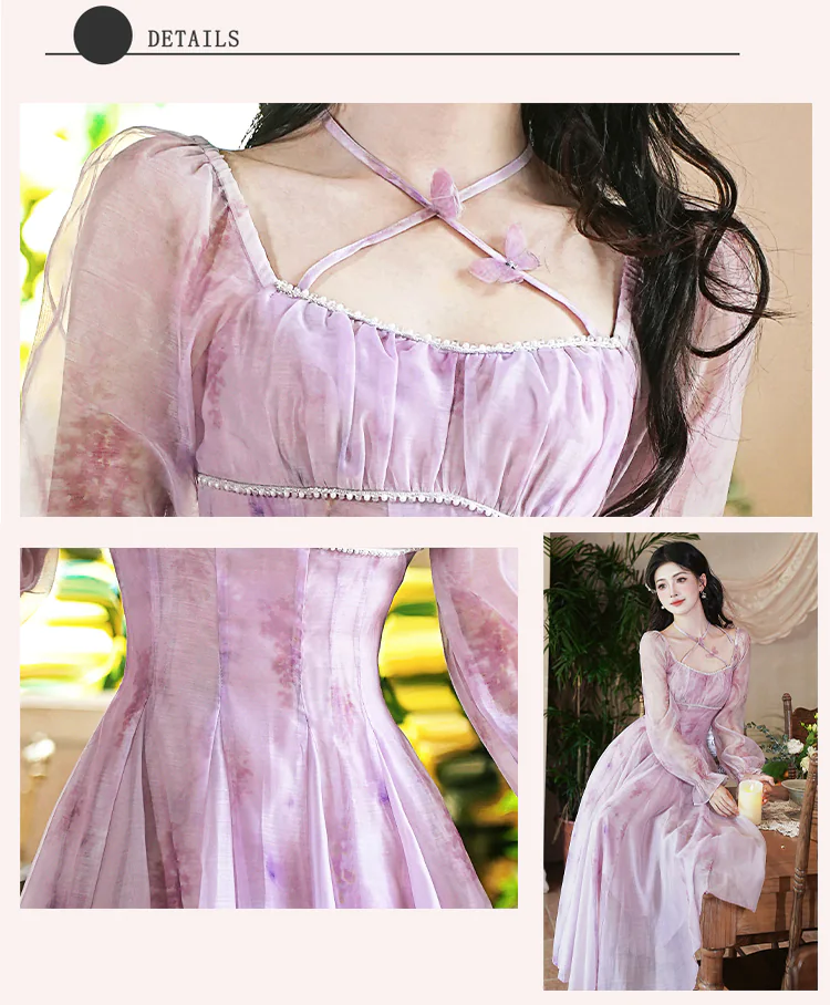 Sweet-Princess-French-Style-Square-Neck-Purple-Chiffon-Casual-Dress09