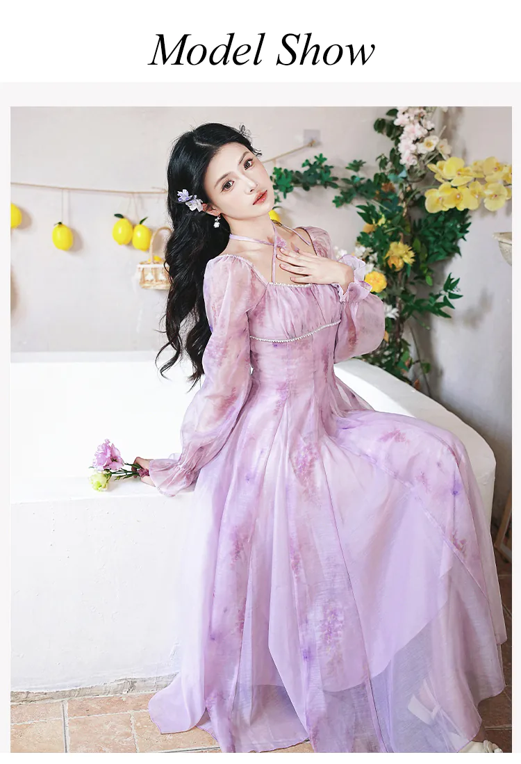 Sweet-Princess-French-Style-Square-Neck-Purple-Chiffon-Casual-Dress11
