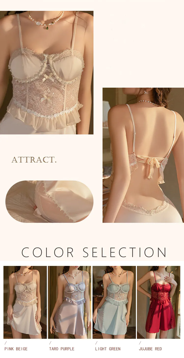 Womens-Sexy-Backless-Removable-Pads-Sheer-Lace-Satin-Nightgown12