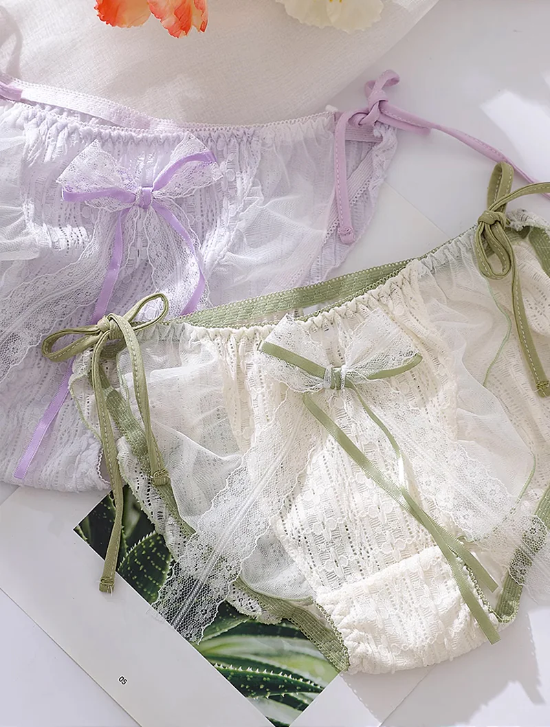 Ladies Sexy Soft Tulle Seamless Panties Mesh Lace Bikini Underwear02