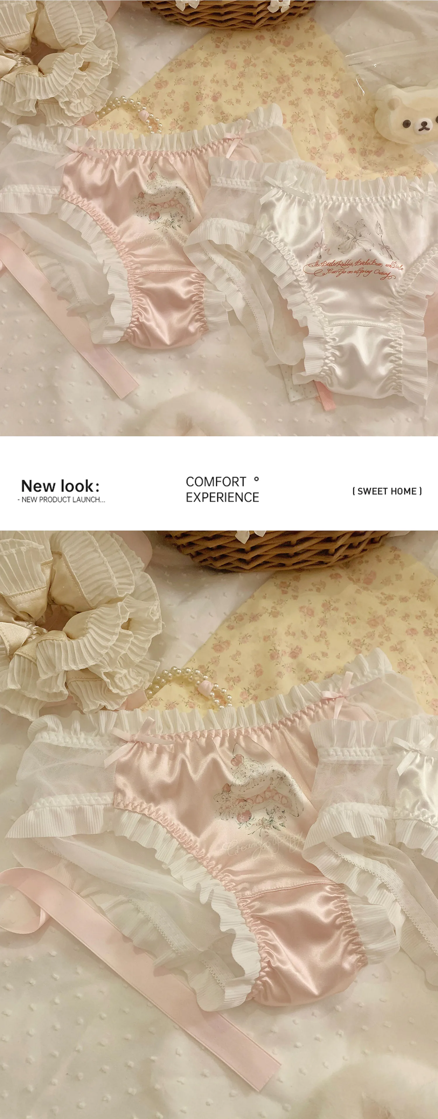 Soft-Pastel-Feminine-Satin-Ruffle-Edge-Printed-Underwear-Panty-Briefs13