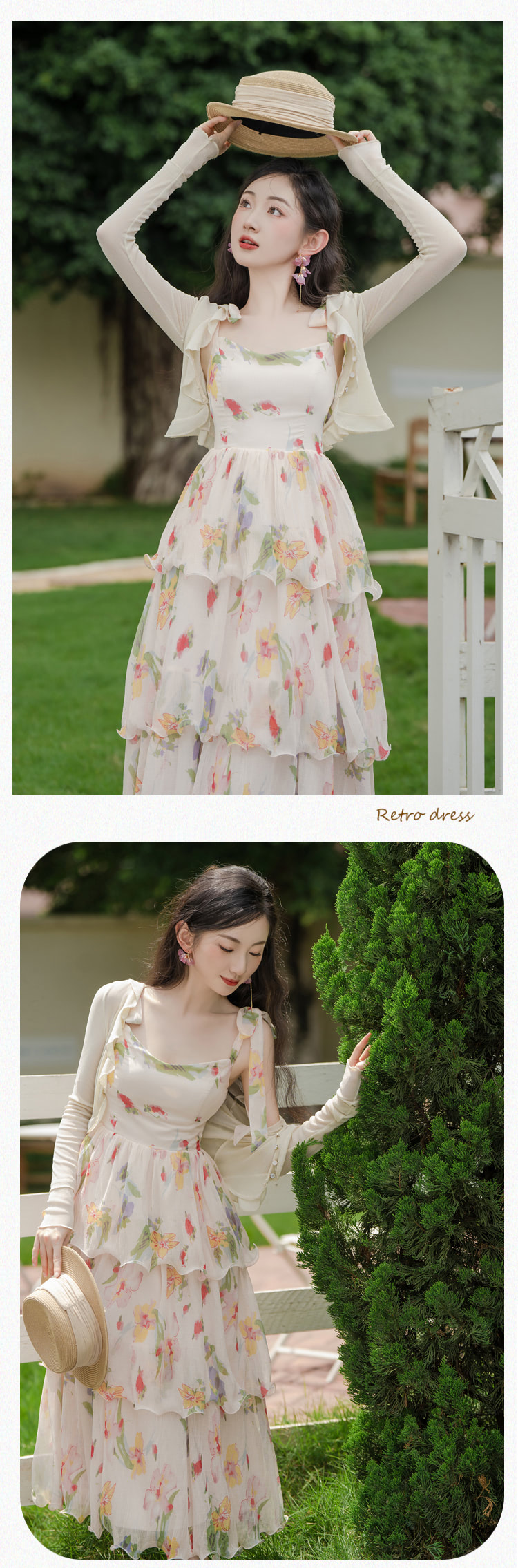 Sweet-Floral-Print-Layered-Chiffon-Slip-Dress-with-Long-Sleeve-Cardigan11