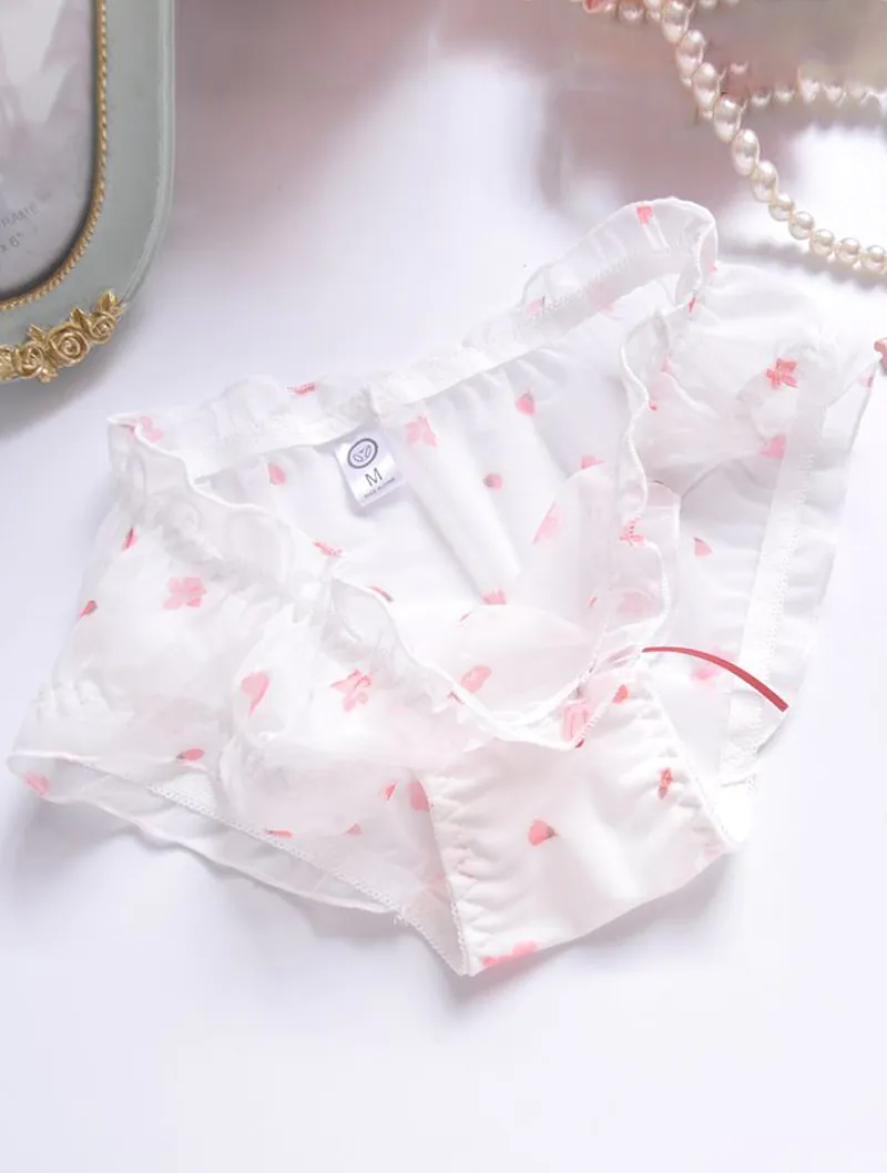 Sweet Floral Printed Underwear Soft Breathable Thin Tulle Panties02