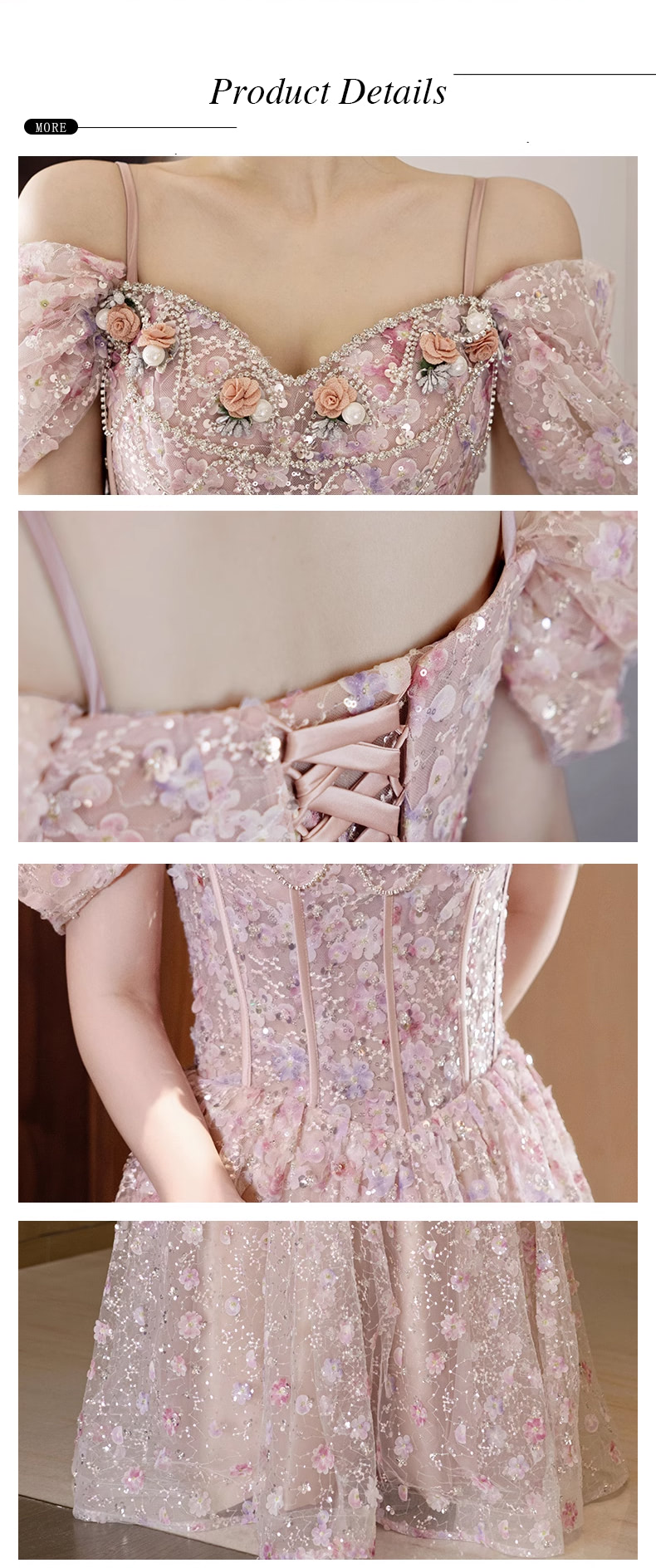 Sweet-Pink-3D-Floral-Tulle-Slip-Evening-Prom-Dress-Fairy-Princess-Ball-Gown15