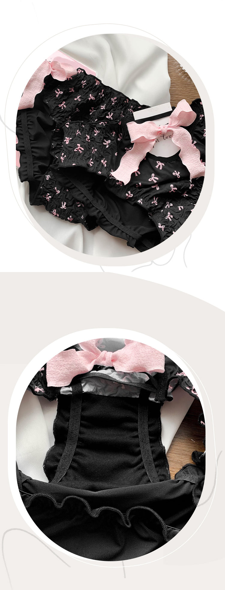 Sweet-and-Cute-Bow-Flower-Printed-Underwear-Mid-Rise-Black-Briefs11