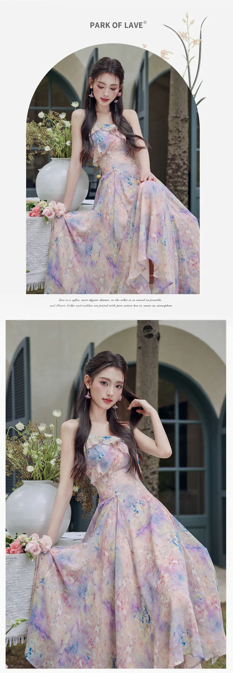 Aesthetic-Floral-Slip-Dress-with-Purple-Cardigan-Summer-Casual-Set09