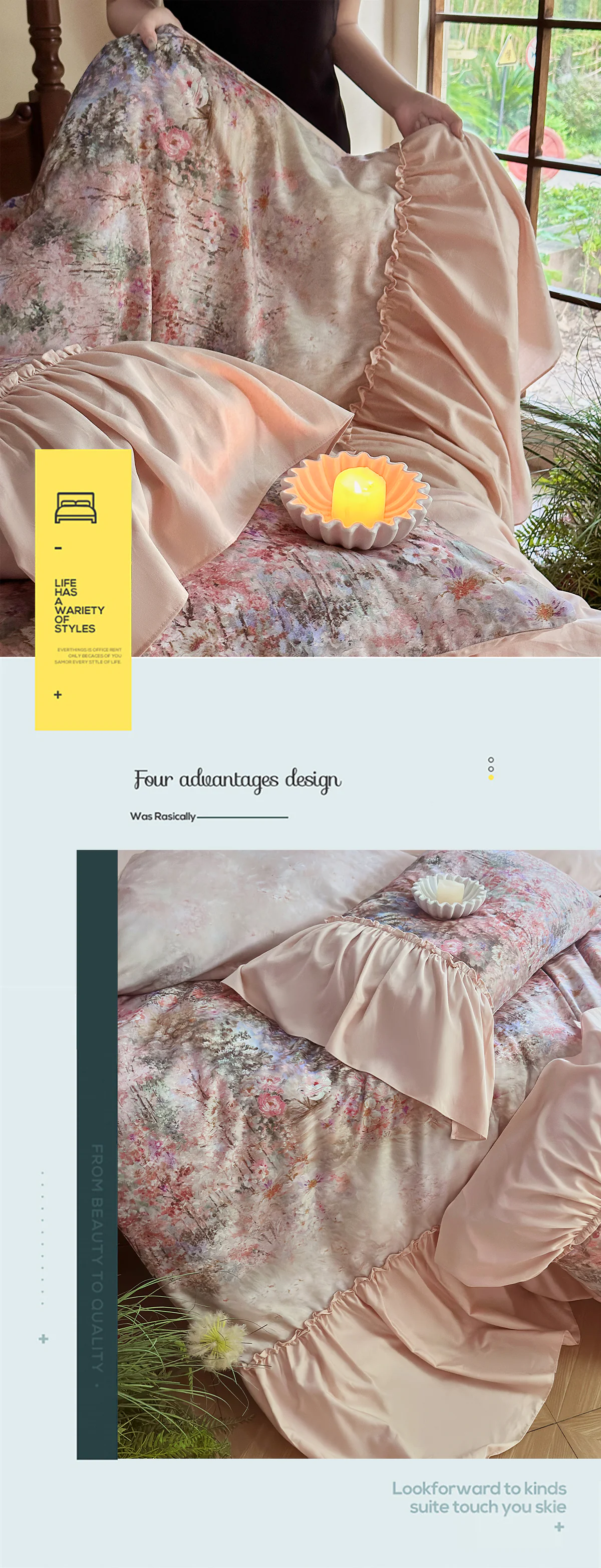 Artistic-Oil-Painting-Floral-Print-Brushed-Cotton-Tencel-Bedding-4-Piece-Set14