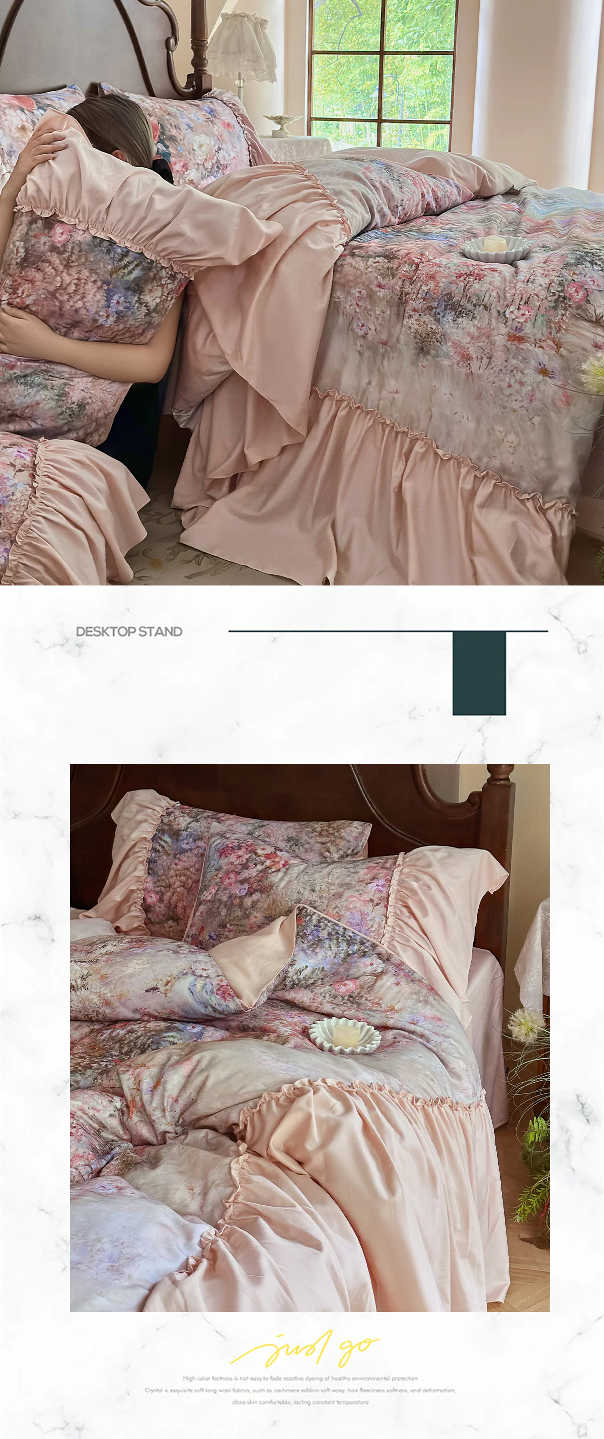 Artistic-Oil-Painting-Floral-Print-Brushed-Cotton-Tencel-Bedding-4-Piece-Set16