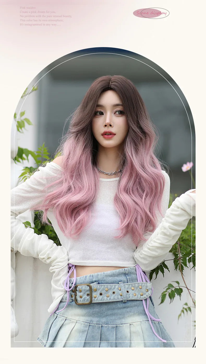 Beautiful-and-Natural-Gradient-Purple-Center-Split-Wavy-Synthetic-Hair-Wigs06