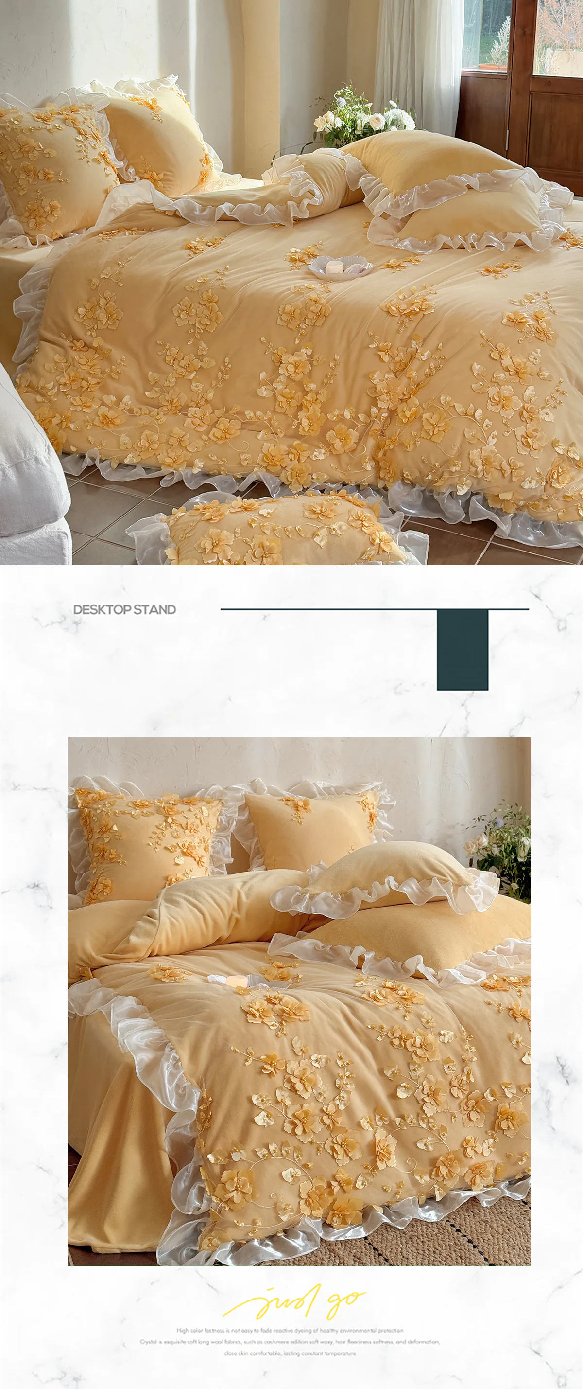 Cottage-3D-Floral-Embroidery-Ruffle-Edge-Soft-Bedding-4-Pcs-Set25