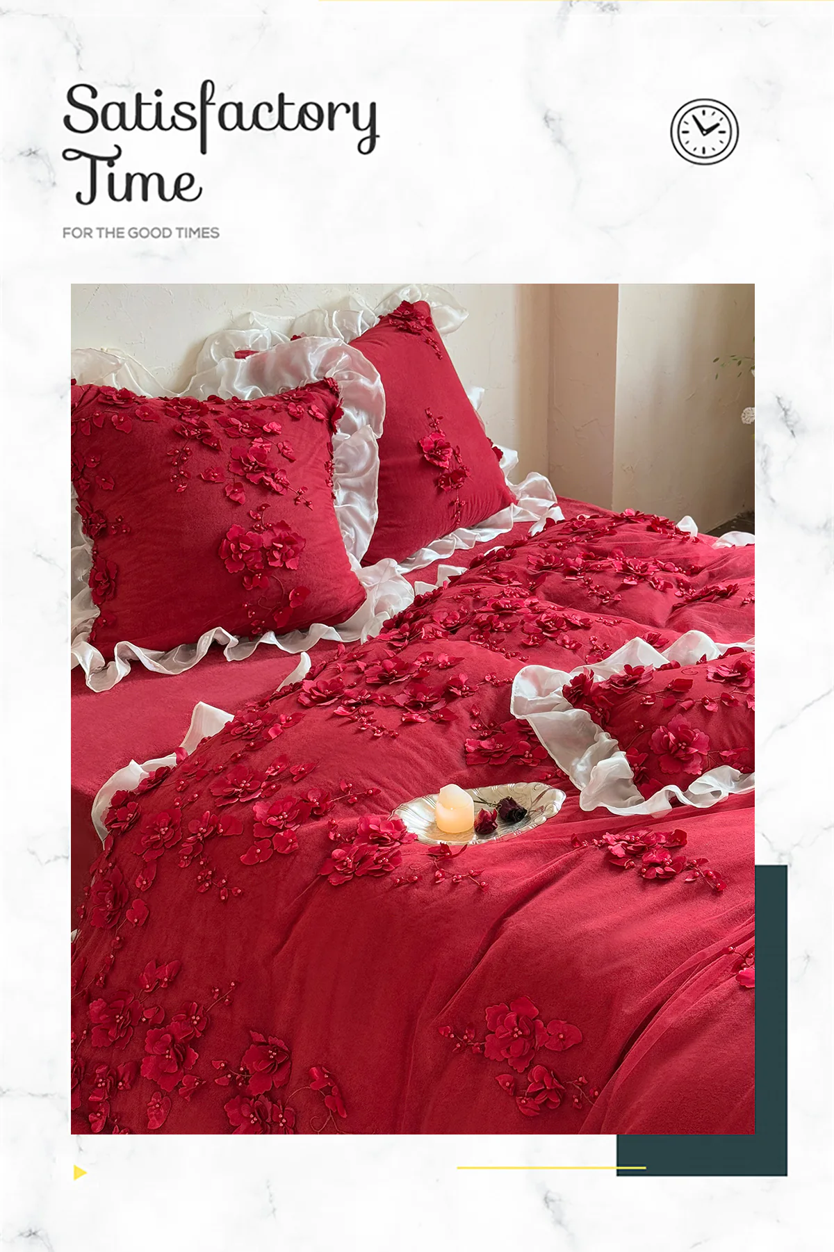 Cottage-3D-Floral-Embroidery-Ruffle-Edge-Soft-Bedding-4-Pcs-Set27