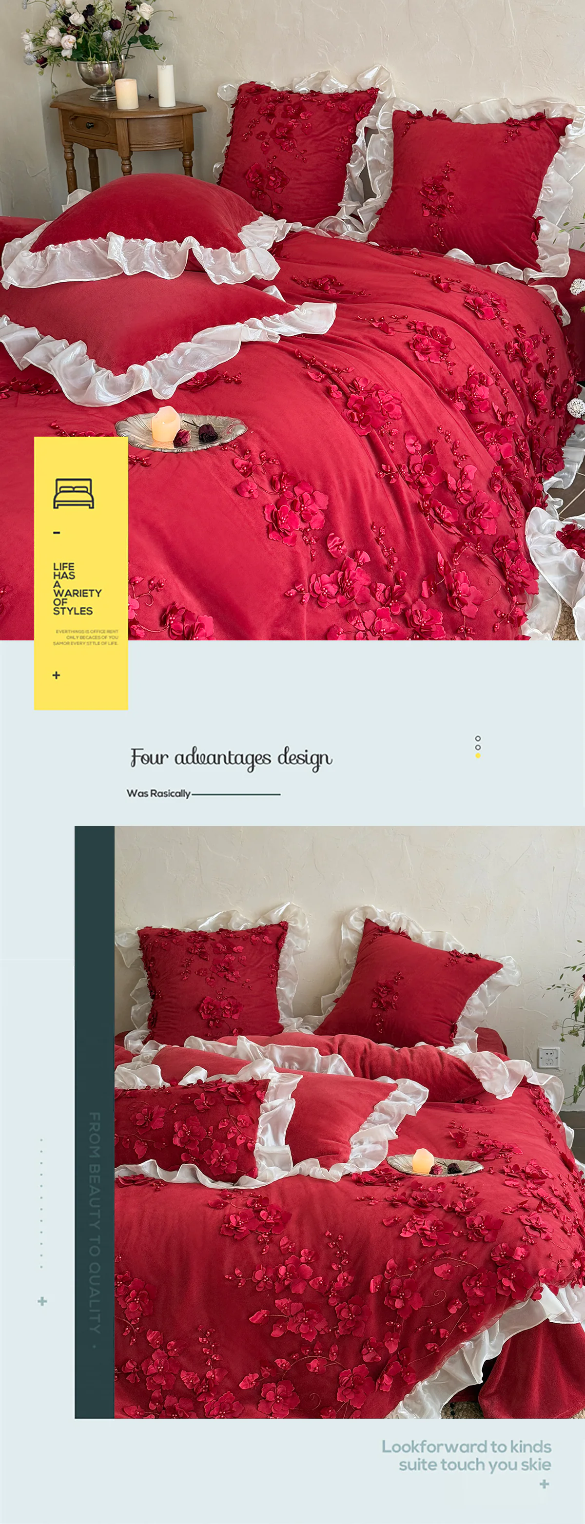 Cottage-3D-Floral-Embroidery-Ruffle-Edge-Soft-Bedding-4-Pcs-Set28