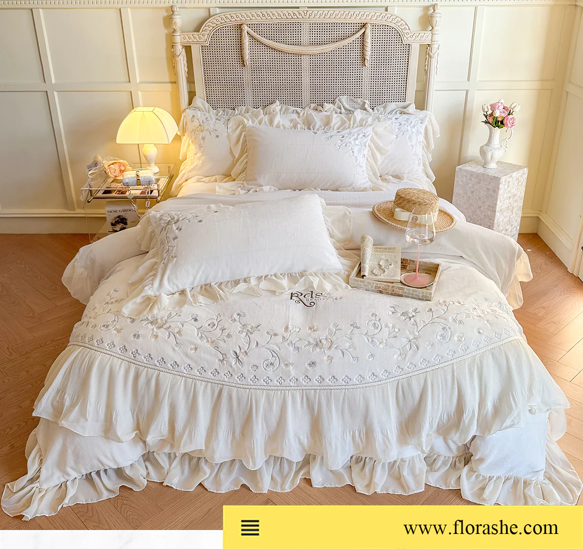 Cozy-Embroidery-Chiffon-Lace-Trim-Milk-Velvet-Warm-Bedding-Set10