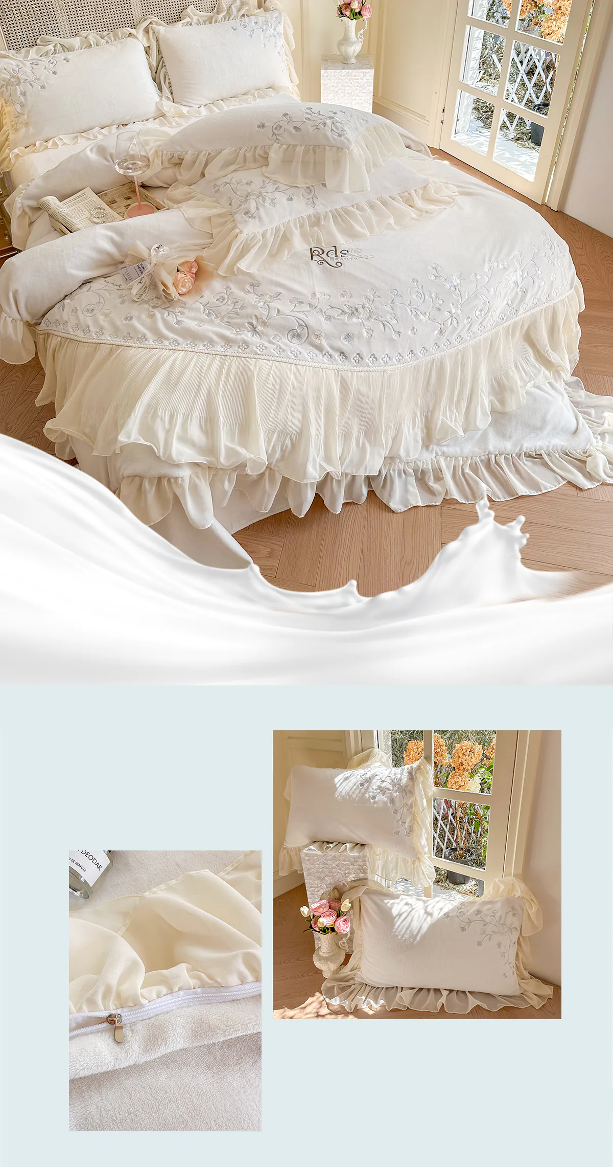 Cozy-Embroidery-Chiffon-Lace-Trim-Milk-Velvet-Warm-Bedding-Set13