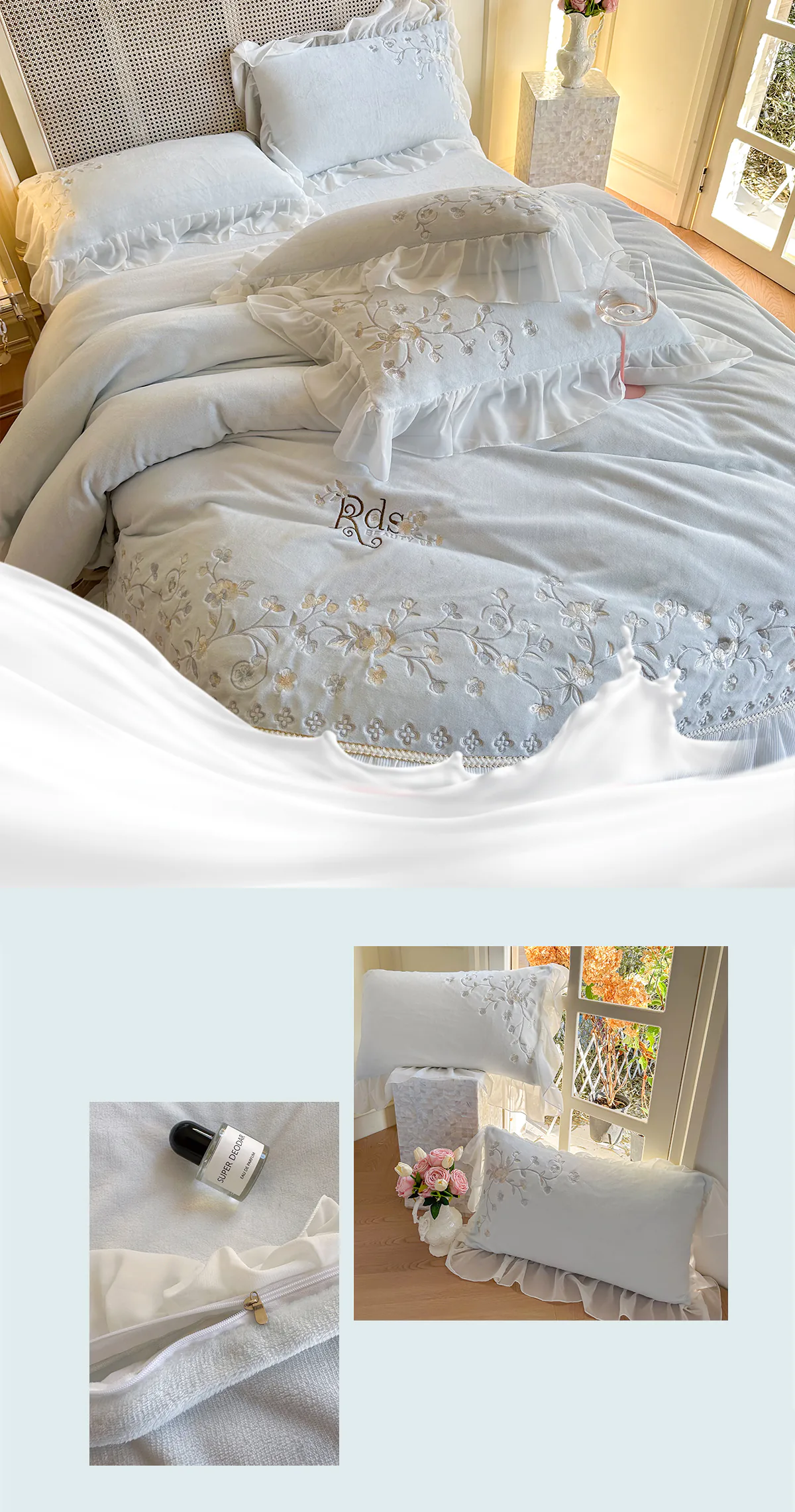 Cozy-Embroidery-Chiffon-Lace-Trim-Milk-Velvet-Warm-Bedding-Set18