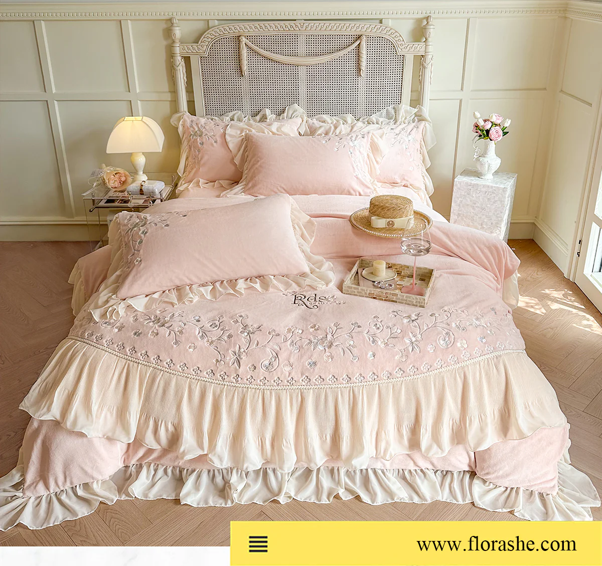 Cozy-Embroidery-Chiffon-Lace-Trim-Milk-Velvet-Warm-Bedding-Set20